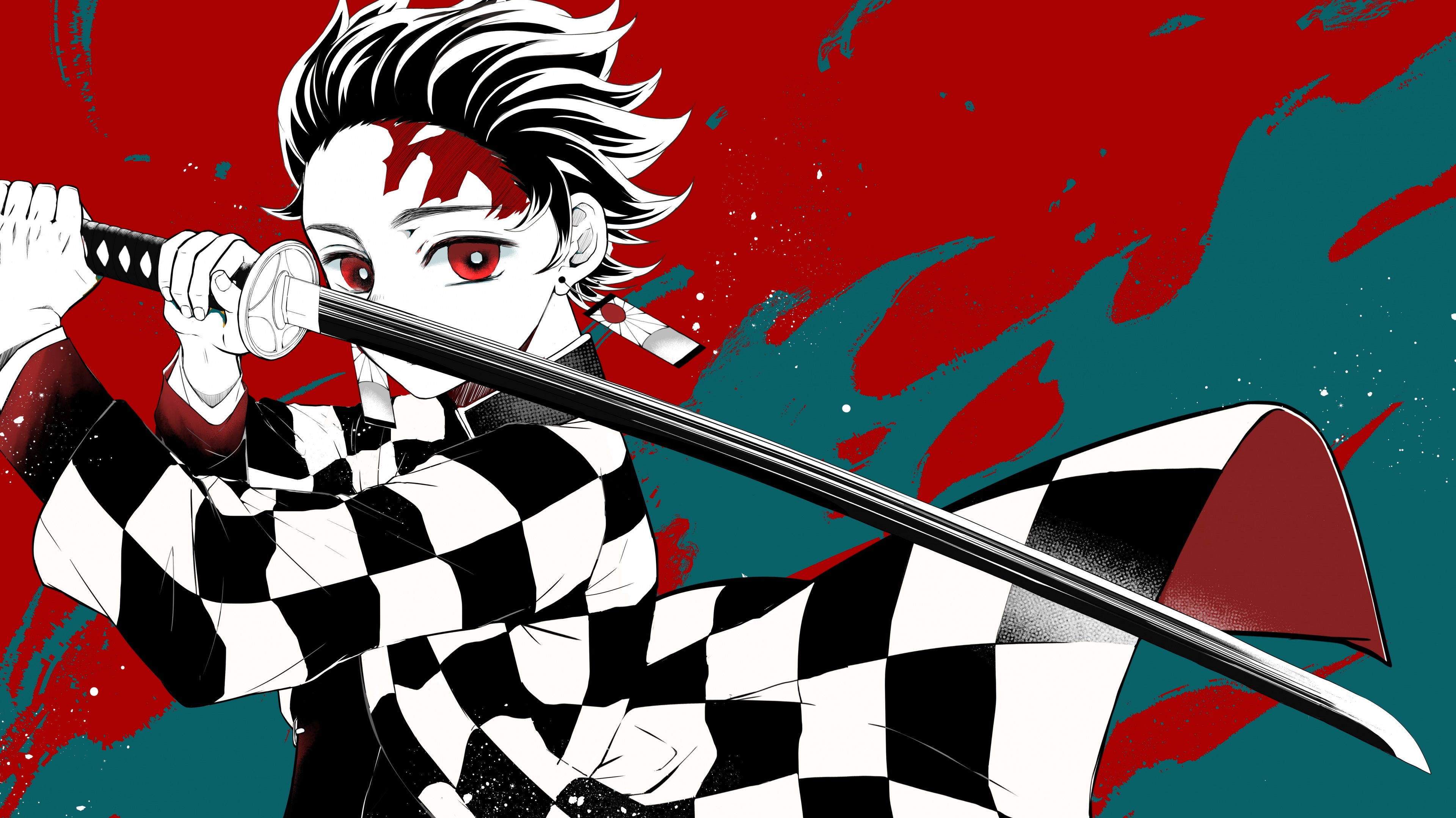 A high-resolution, detailed depiction of Tanjiro Kamado from Demon Slayer: Kimetsu no Yaiba