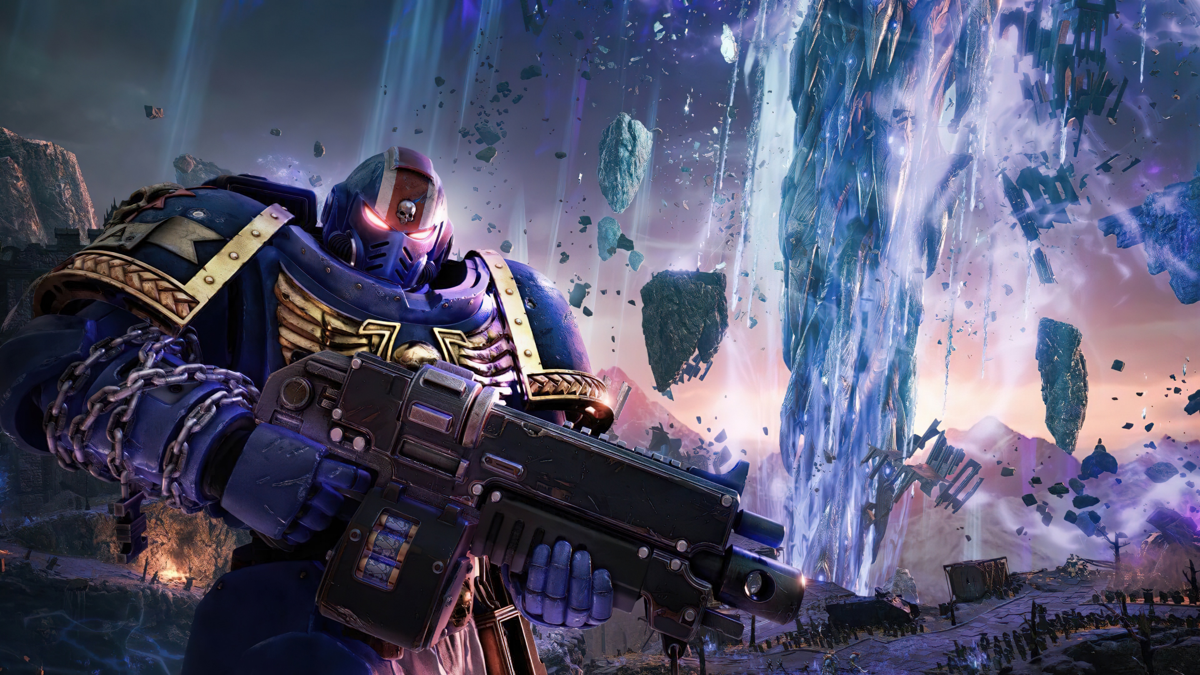 Lieutenant Titus wearing heavy power armor from Warhammer 40,000: Space Marine 2