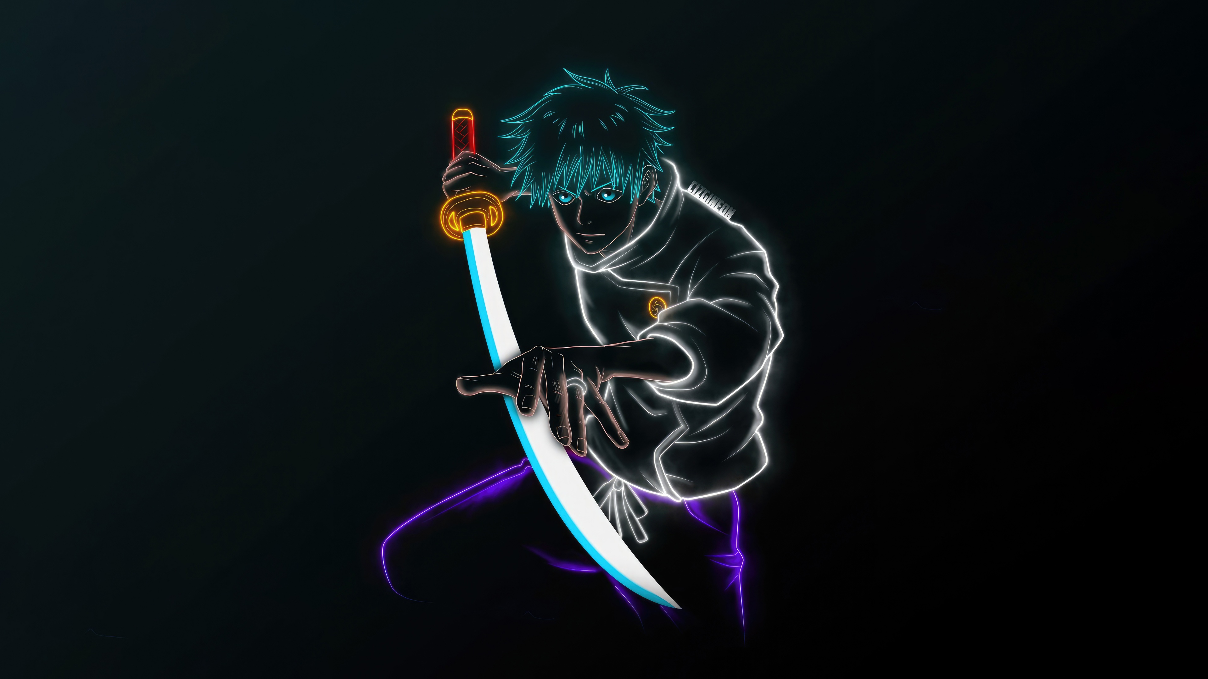 A high-resolution, dramatic close-up of Yuta Okkotsu from the anime Jujutsu Kaisen against a dark background.