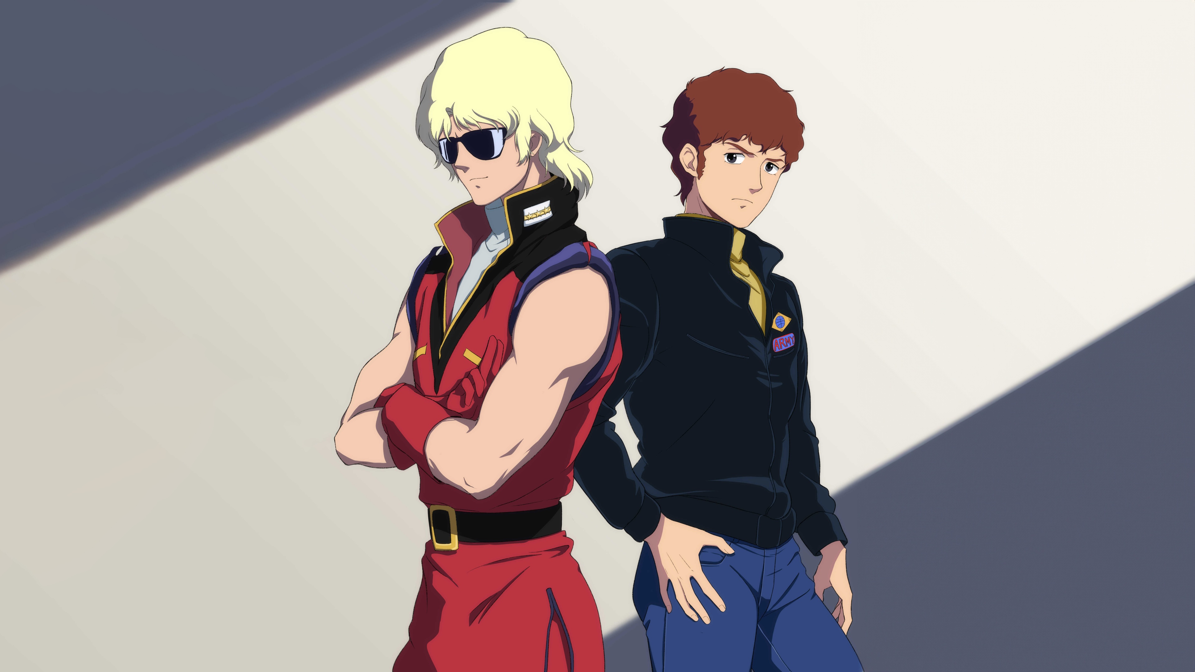 A highly detailed portrait of Amuro Ray from Mobile Suit Gundam