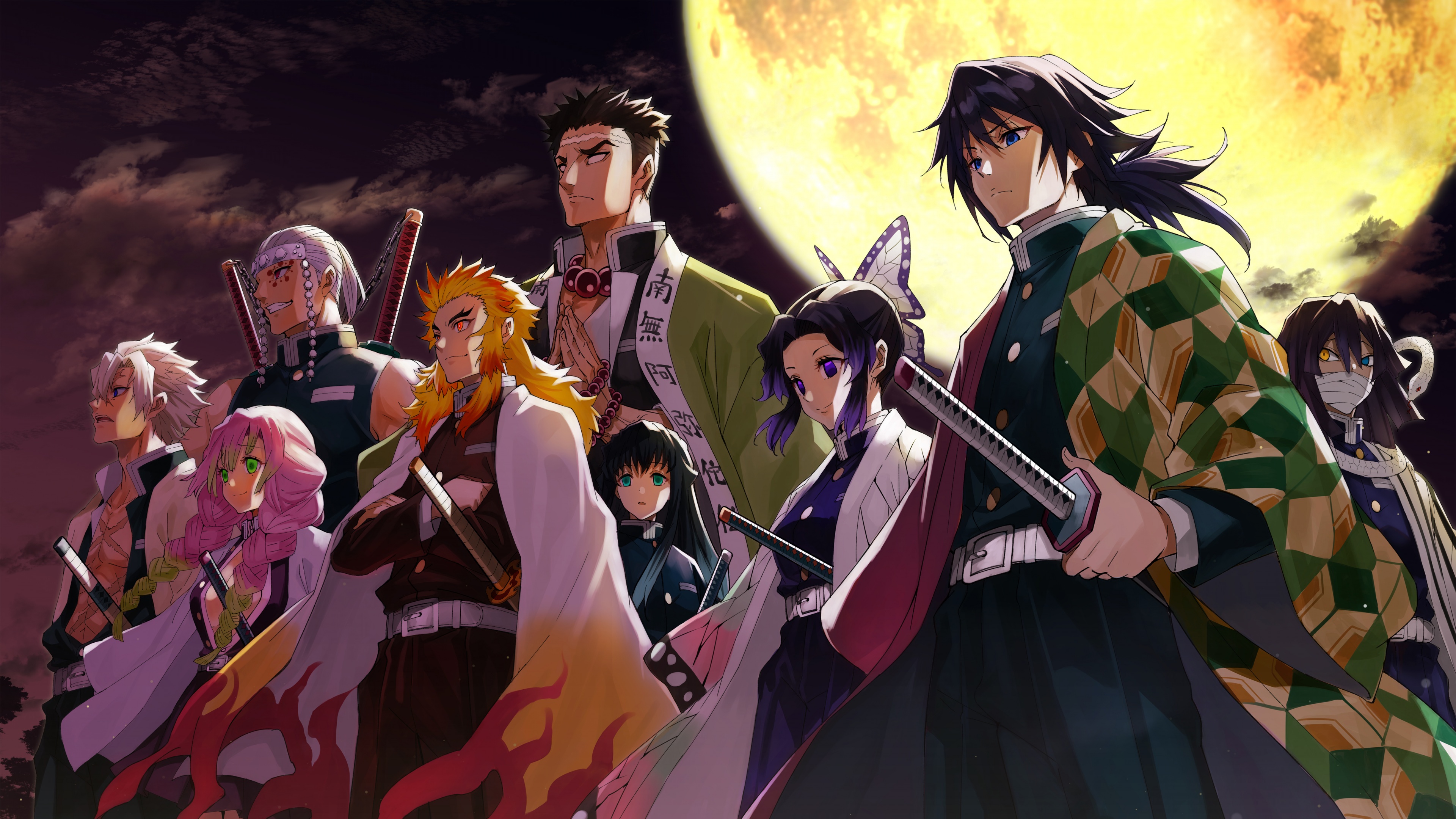 High-resolution 5K character art from the anime series Demon Slayer: Kimetsu no Yaiba.