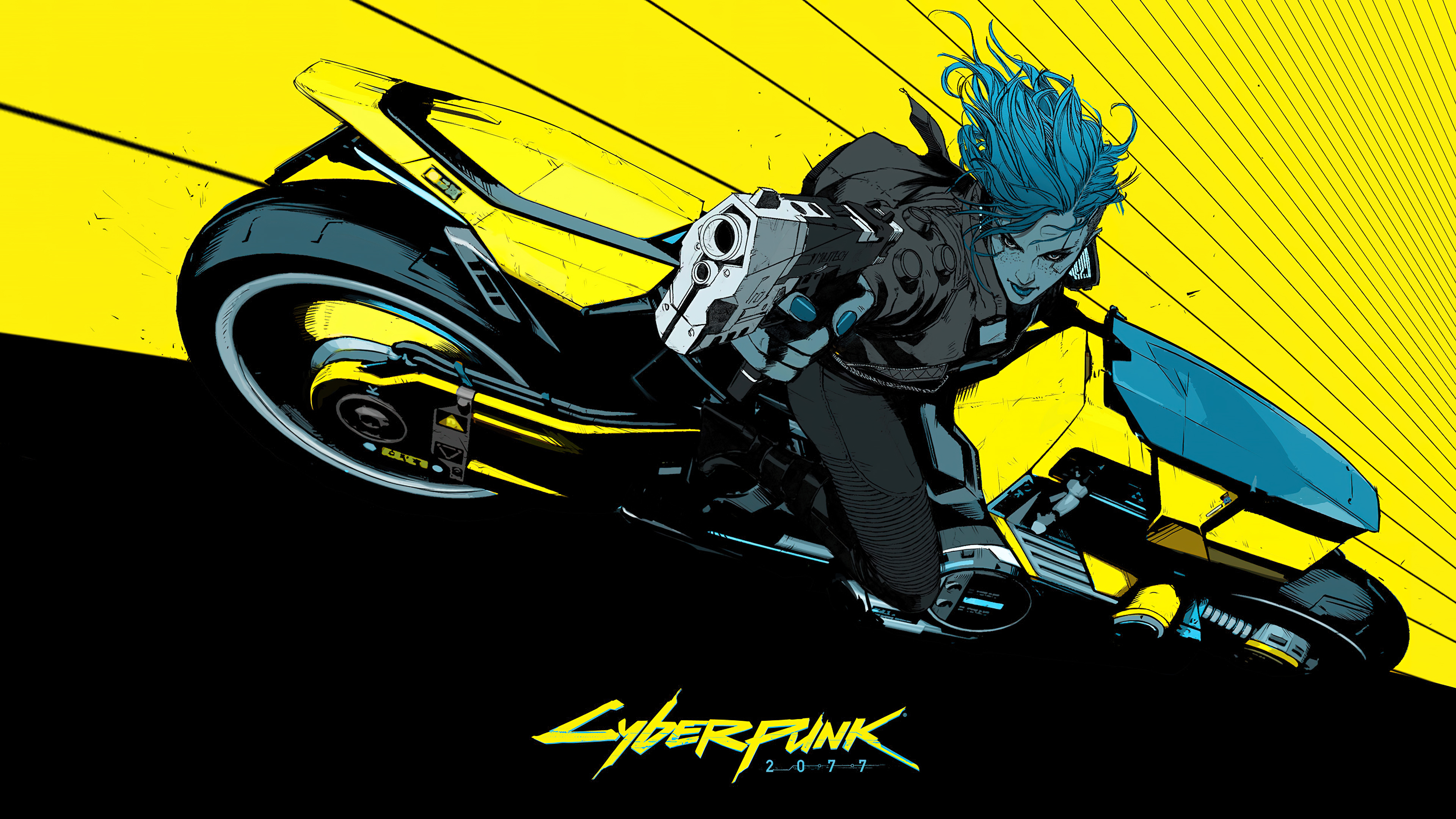 Cinematic game art of Female V from Cyberpunk 2077 in a futuristic sci-fi setting.