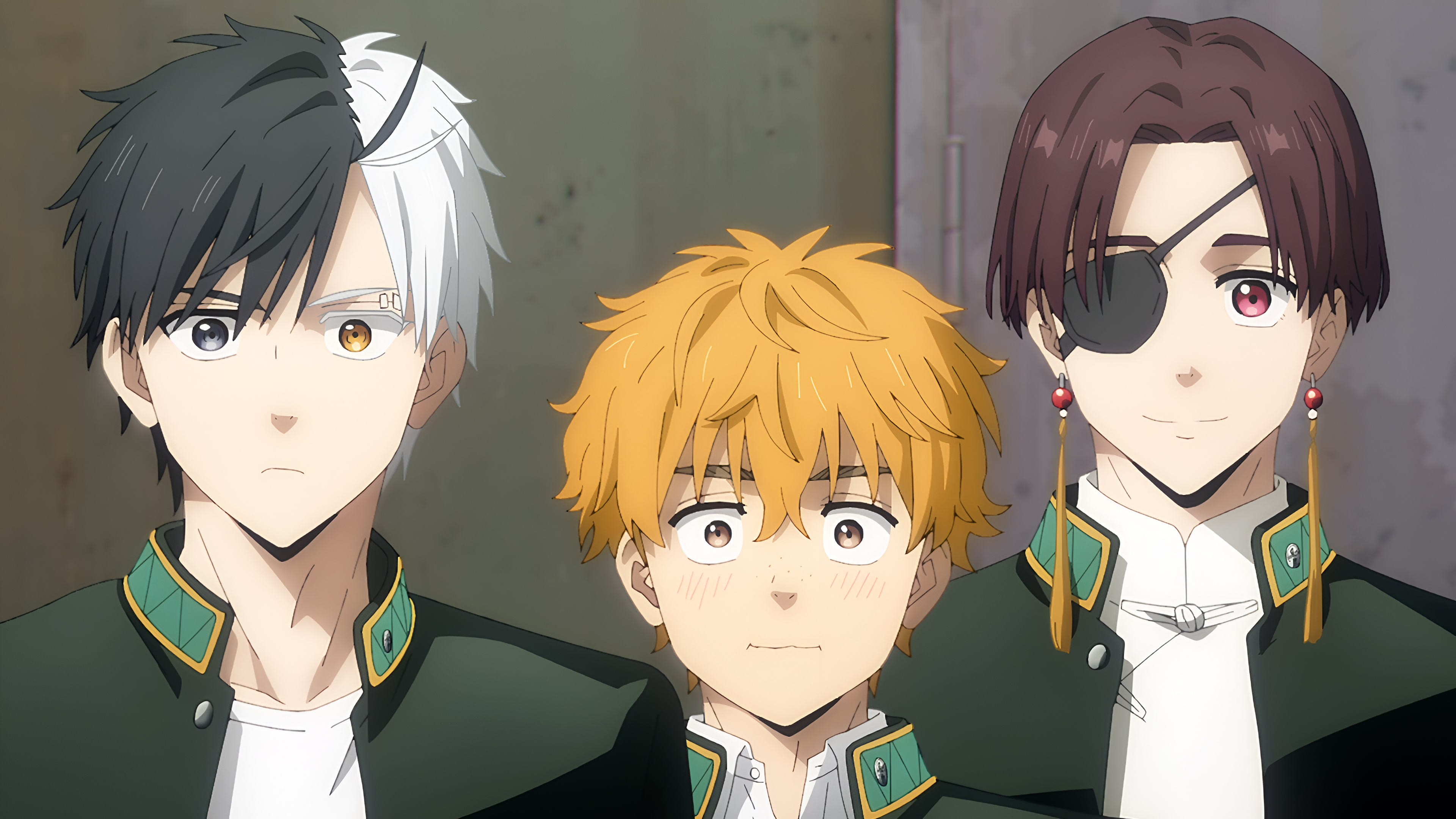 Characters Haruka Sakura, Akihiko Nirei, and Hayato Suo from the anime Wind Breaker