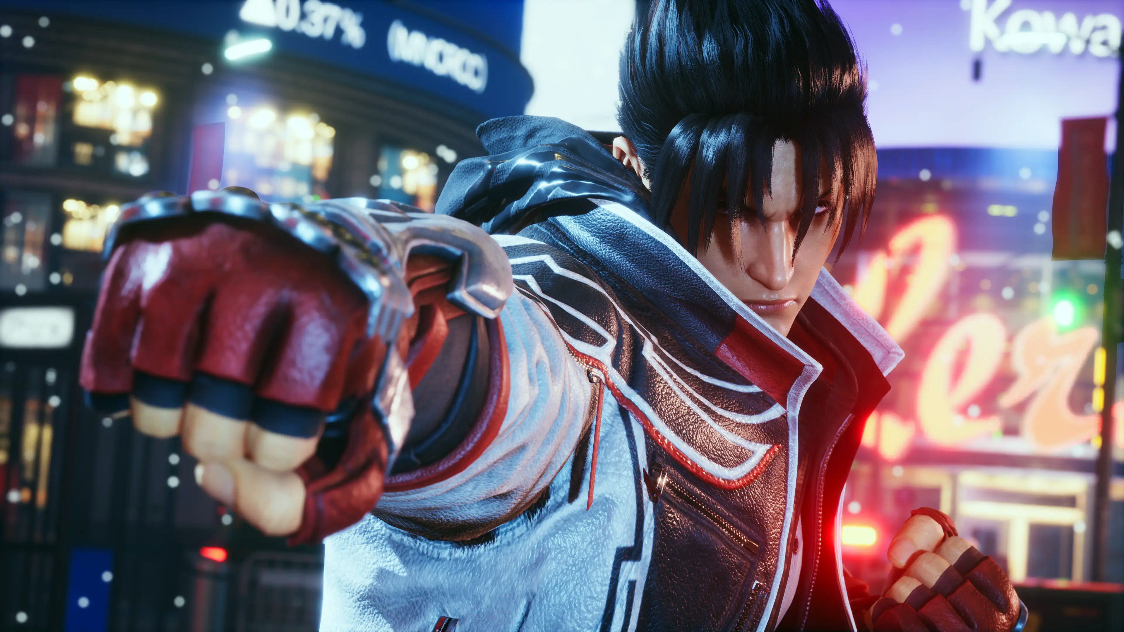 Jin Kazama in a dynamic combat pose during Tekken 8 gameplay.