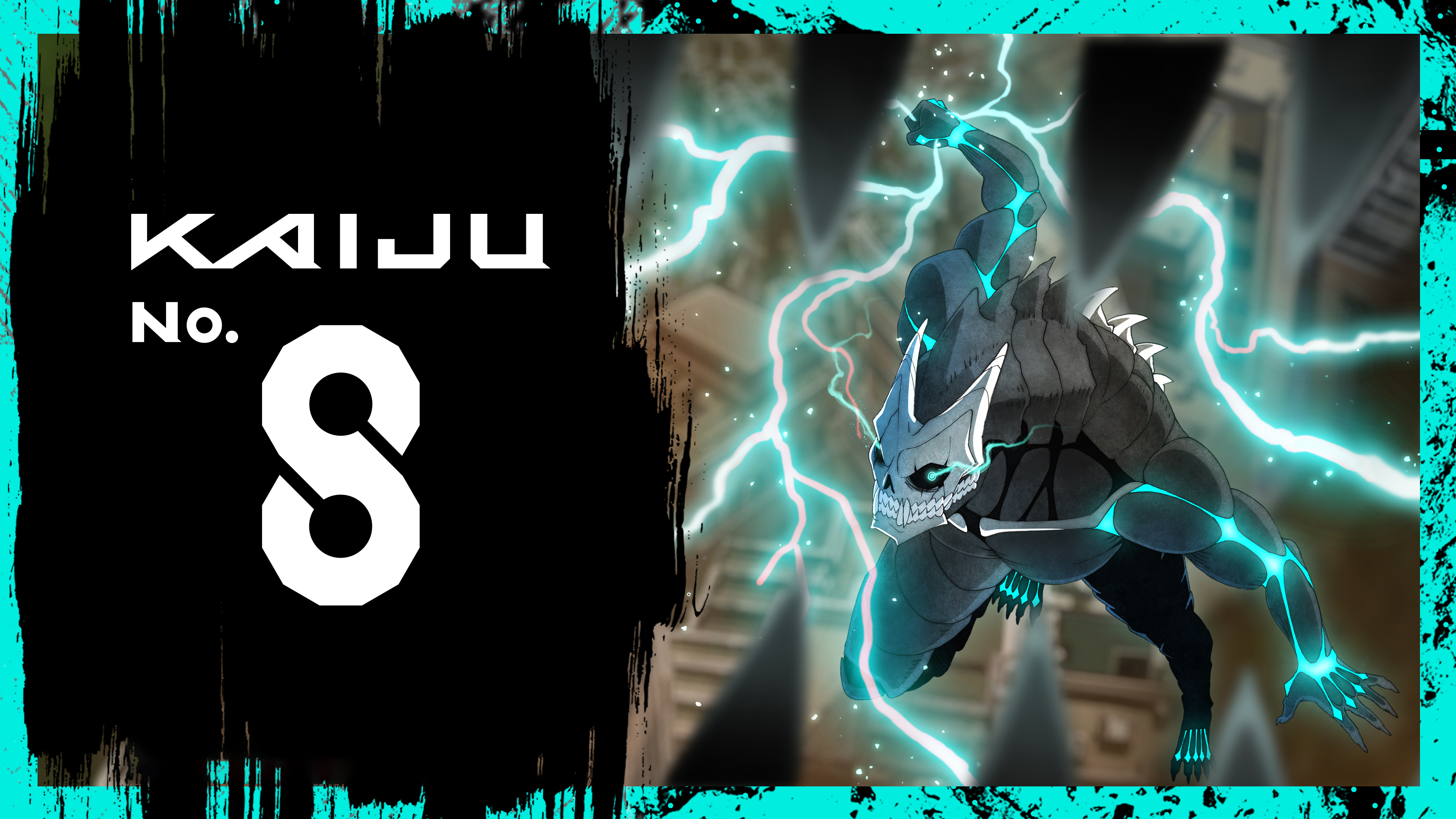 Kafka Hibino from the anime series Kaiju No. 8 depicted in dramatic key art style.