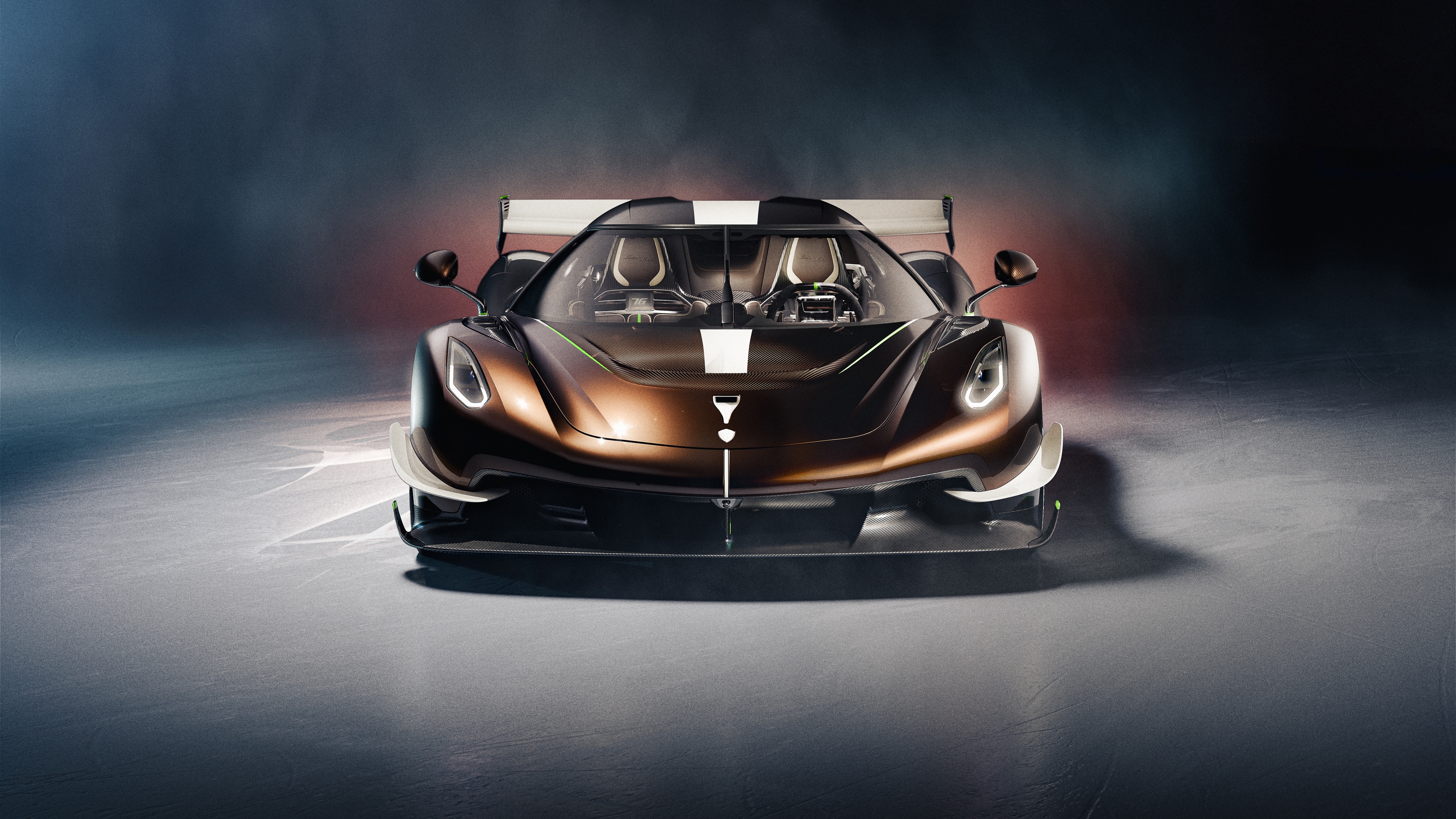 A sleek and futuristic Koenigsegg Sadair's Spear hypercar showcasing advanced aerodynamic features and luxury automotive design.