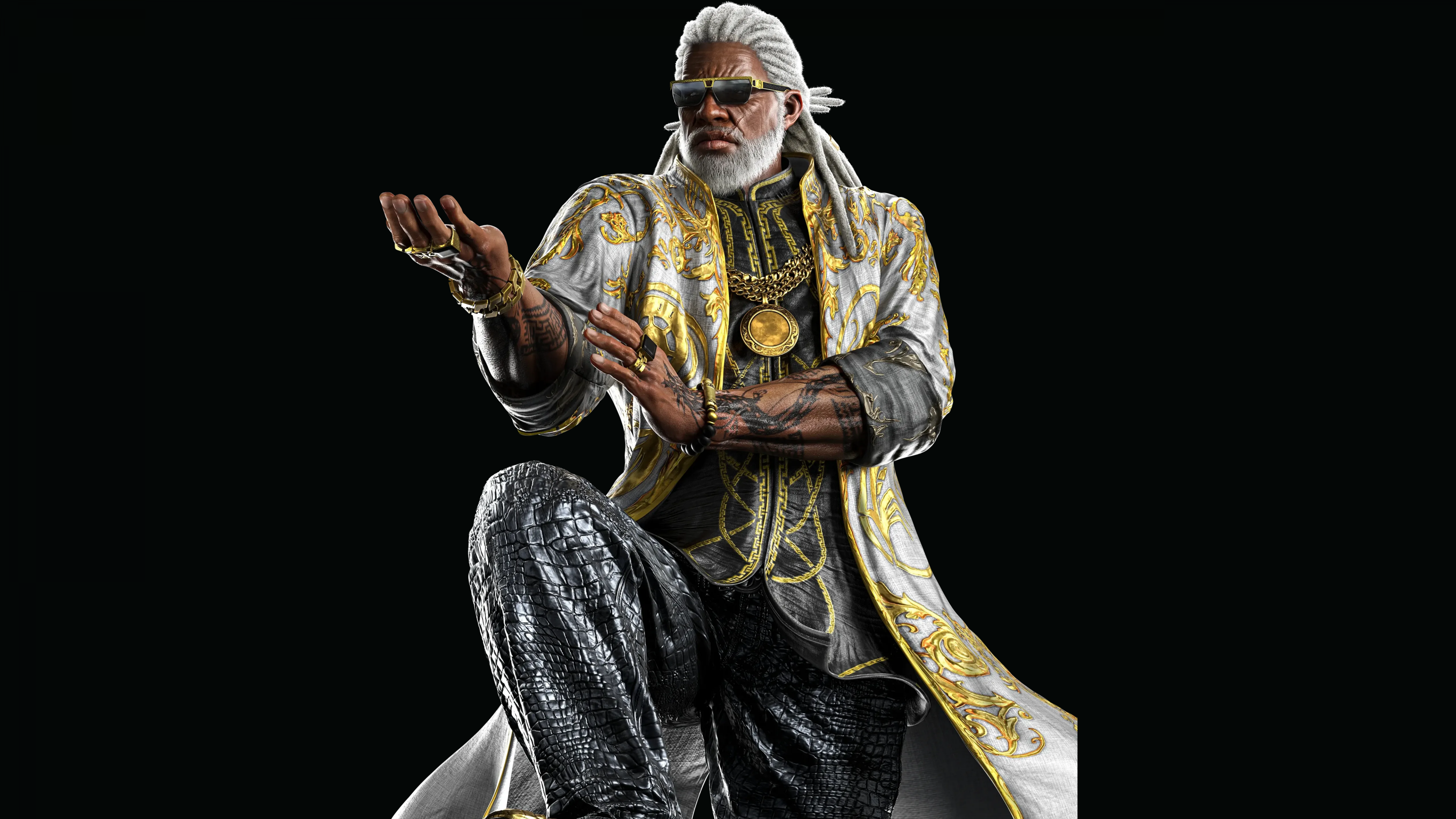 A detailed and cinematic character portrait of Leroy Smith from the video game Tekken 8.