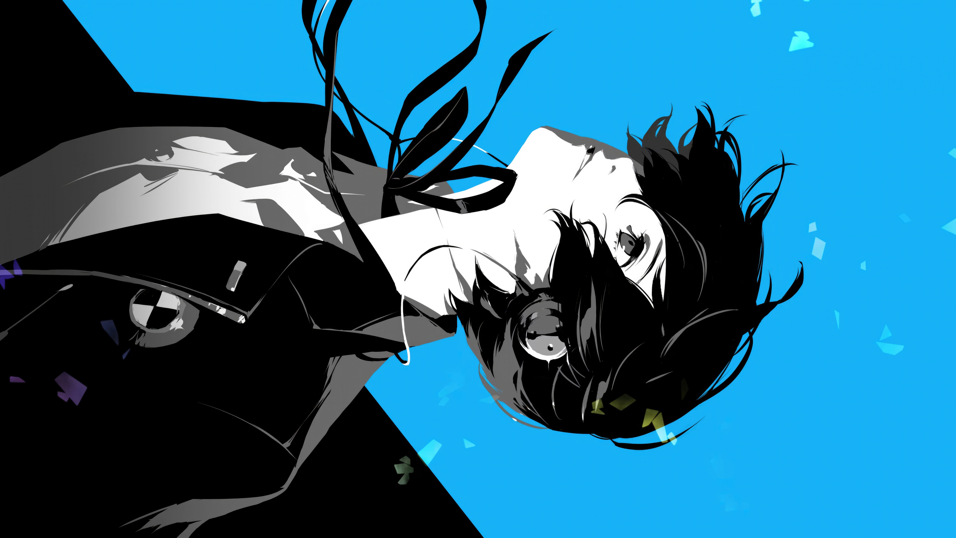 A high-quality, detailed portrait of Makoto Yuki from Persona 3 Reload.