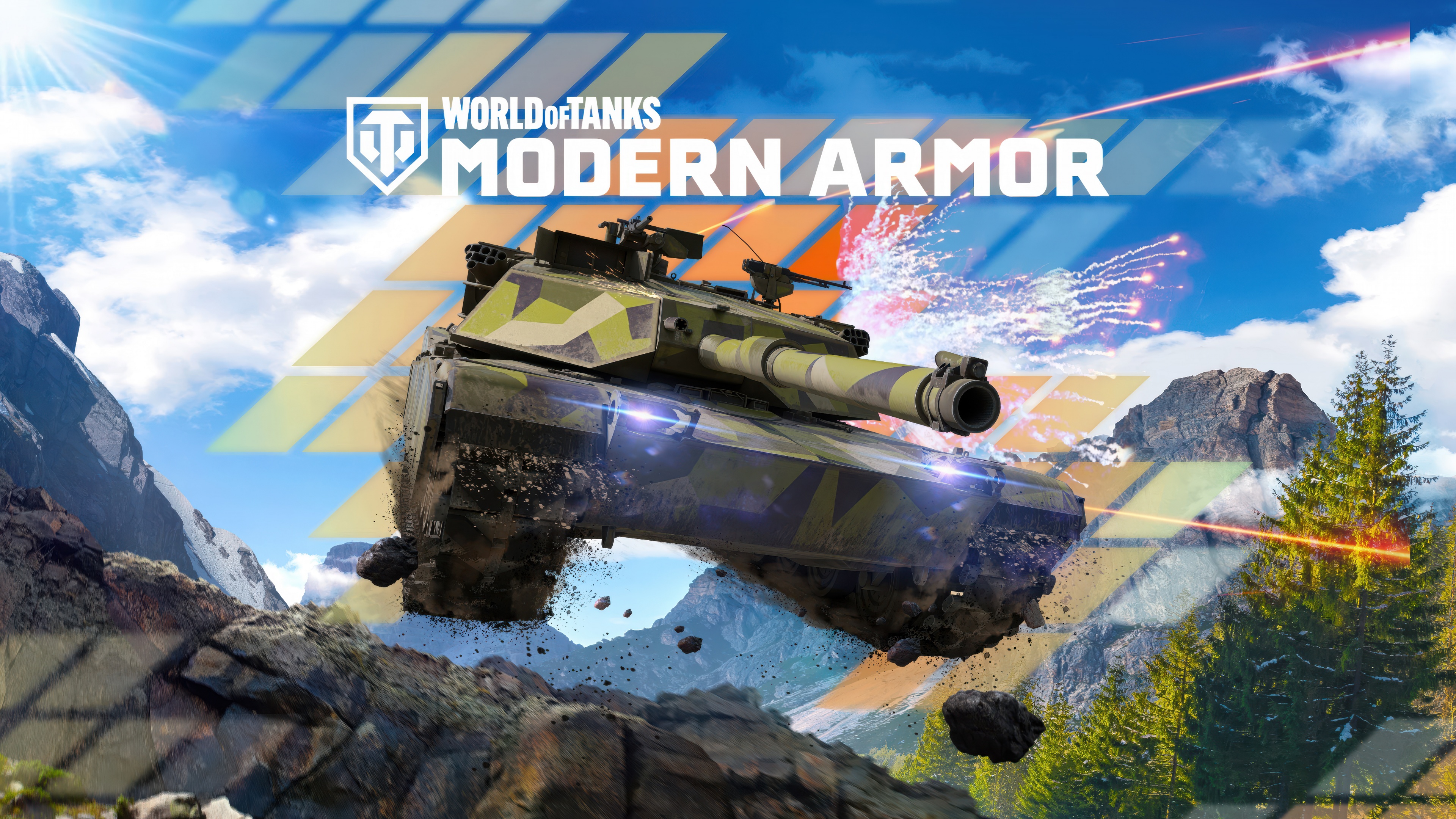 A highly detailed 5K rendering of a modern military battle tank prepared for combat in a realistic battlefield setting.