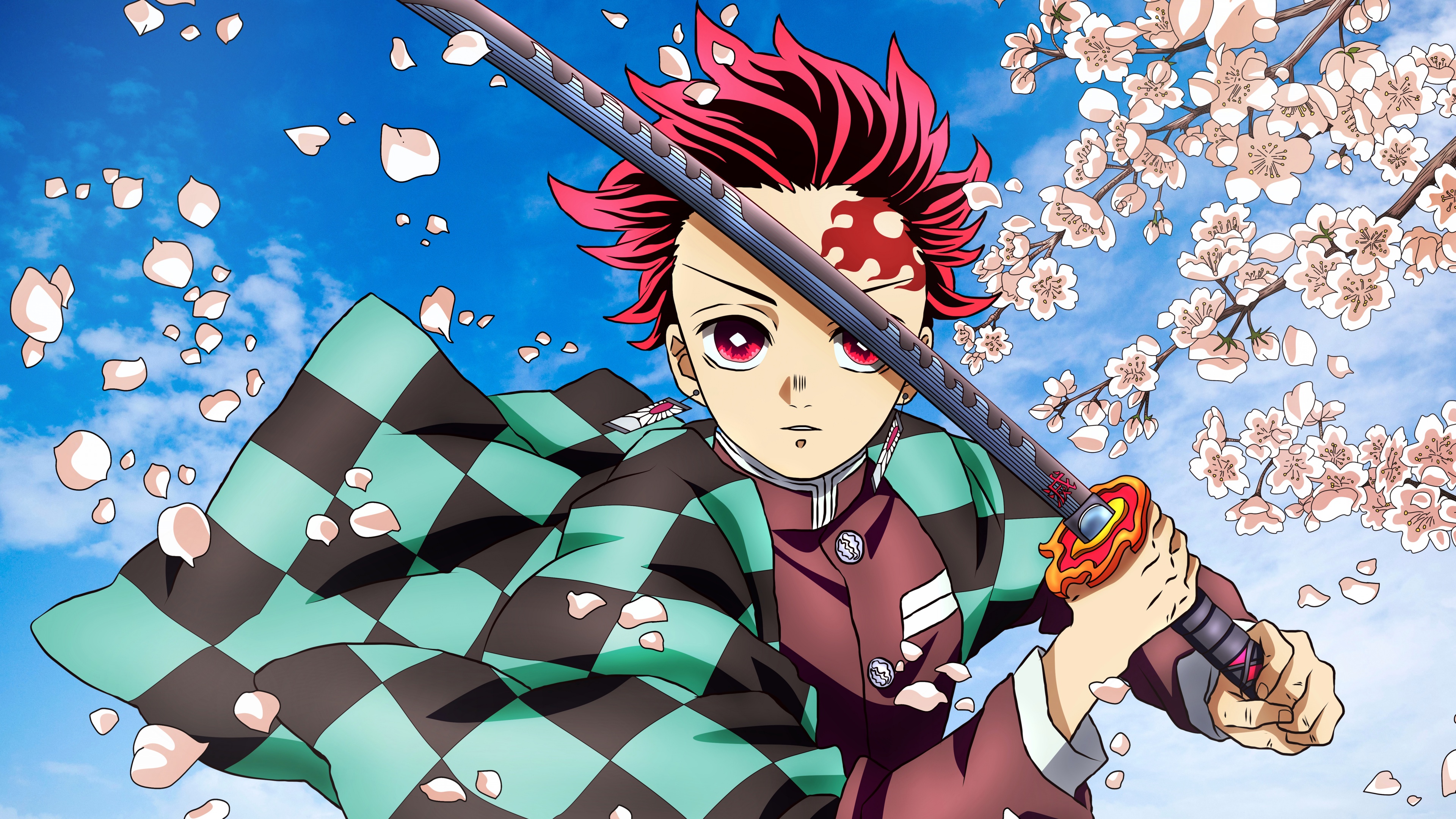 Tanjiro Kamado from Demon Slayer: Kimetsu no Yaiba wearing his signature green and black checkered haori.