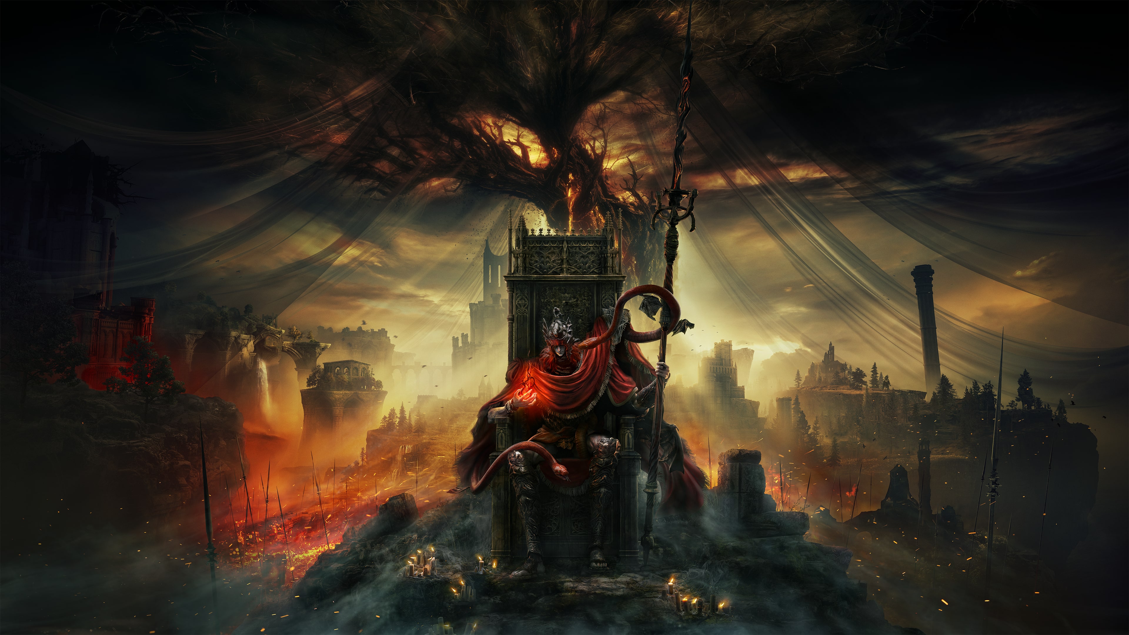 The Tarnished standing amidst the dark, epic landscapes of Elden Ring: Shadow of the Erdtree.