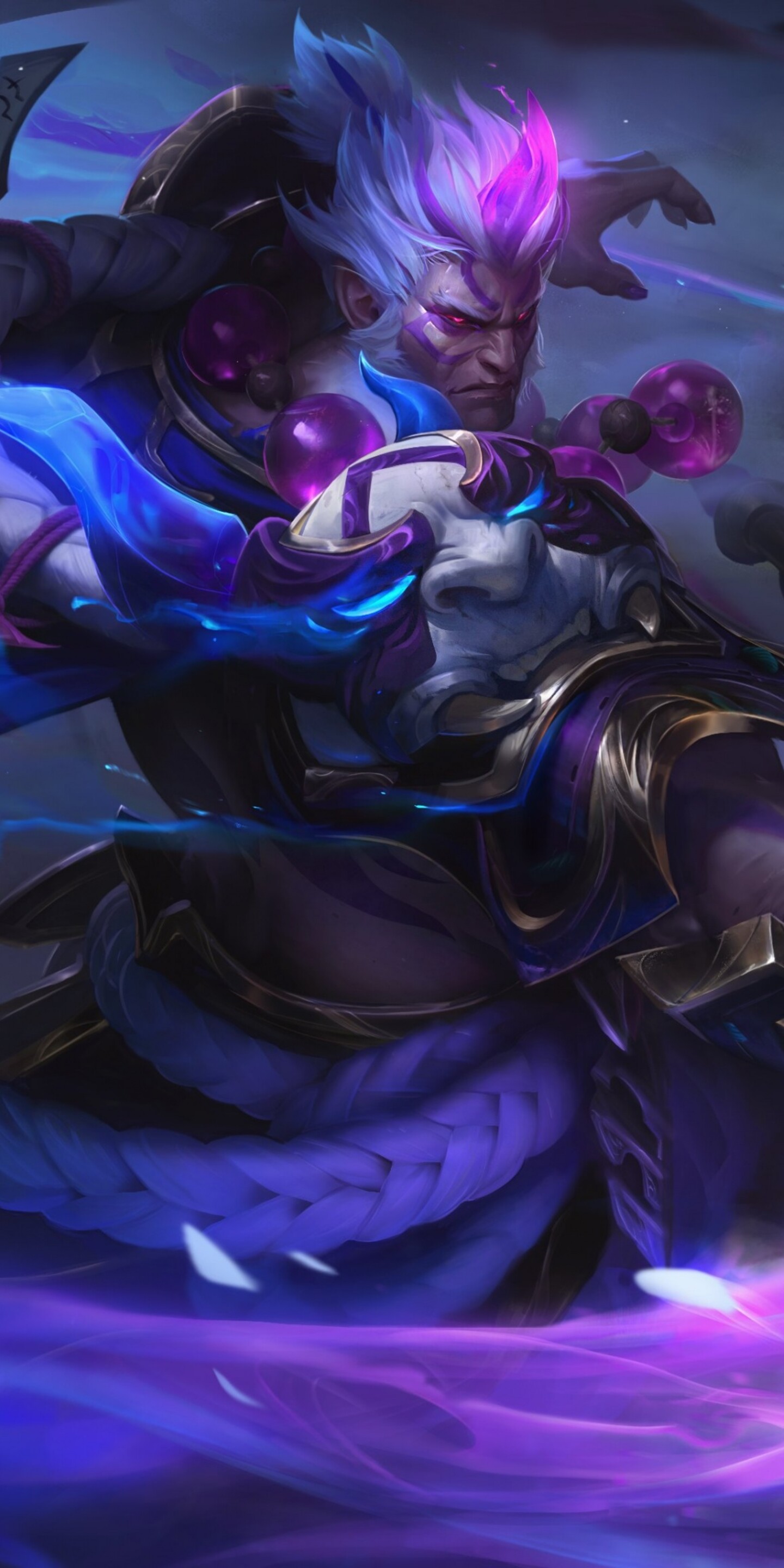 Ahri from League of Legends in her Spirit Blossom skin, surrounded by floating pink cherry blossoms and magical light.