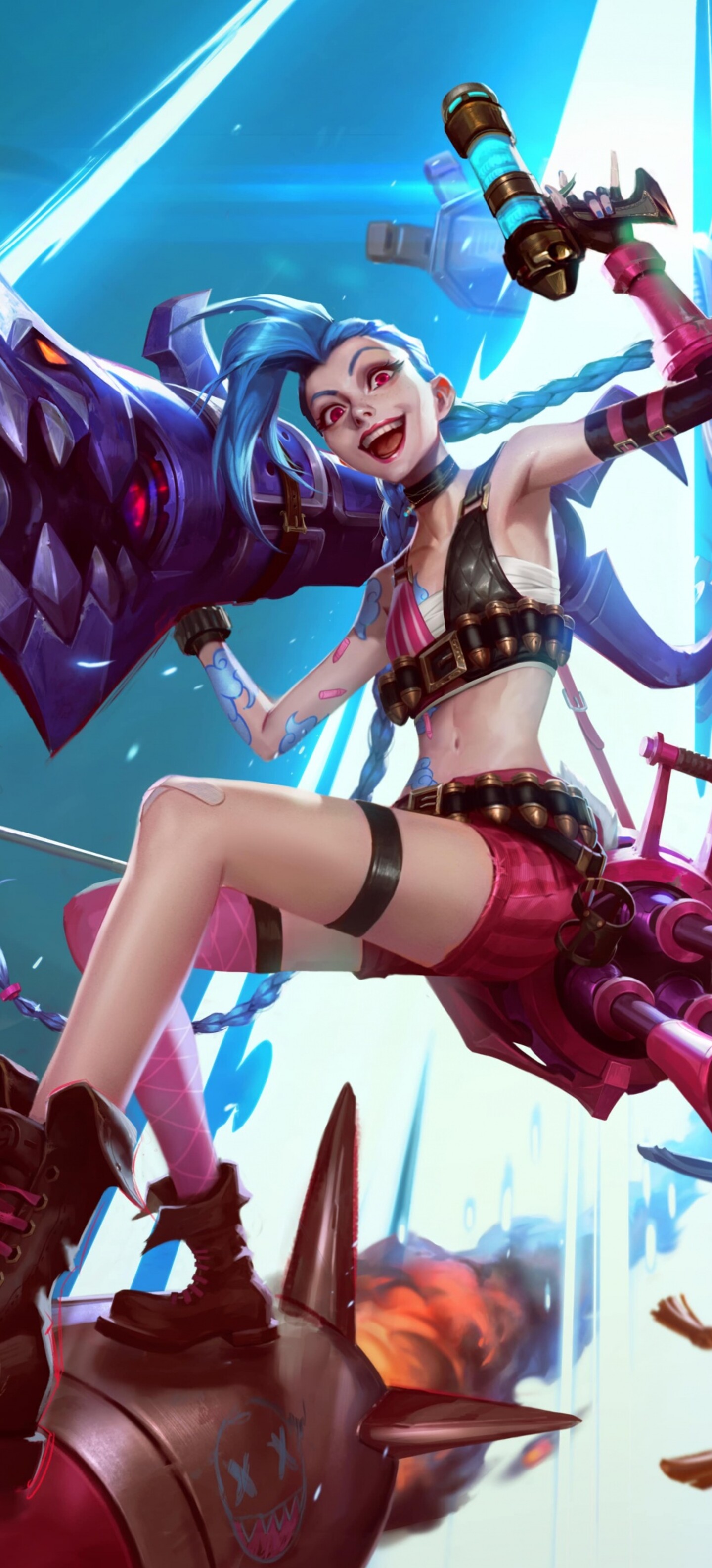 High-resolution character art featuring Lux and Jinx from League of Legends: Wild Rift