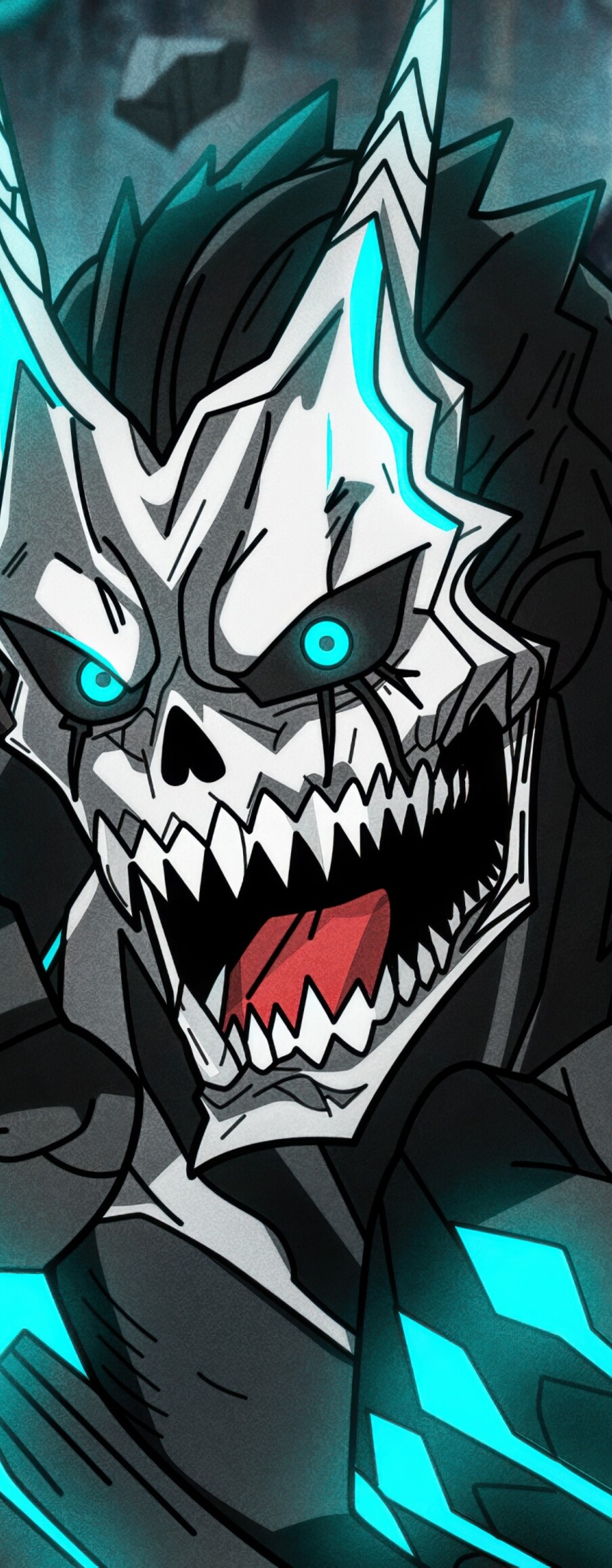 A detailed 5K digital illustration of Kafka Hibino from Kaiju No. 8