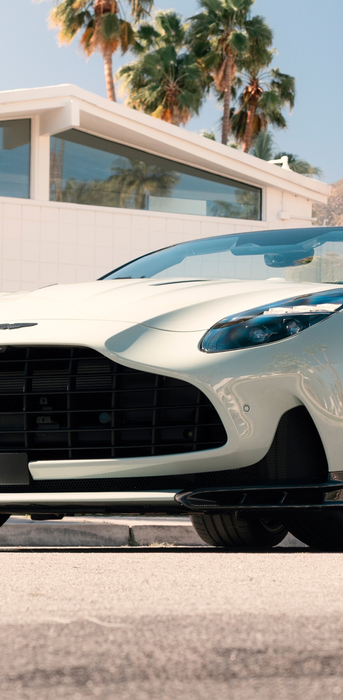 A detailed high-resolution view of the 2026 Aston Martin DB12 S Volante luxury convertible sports car.