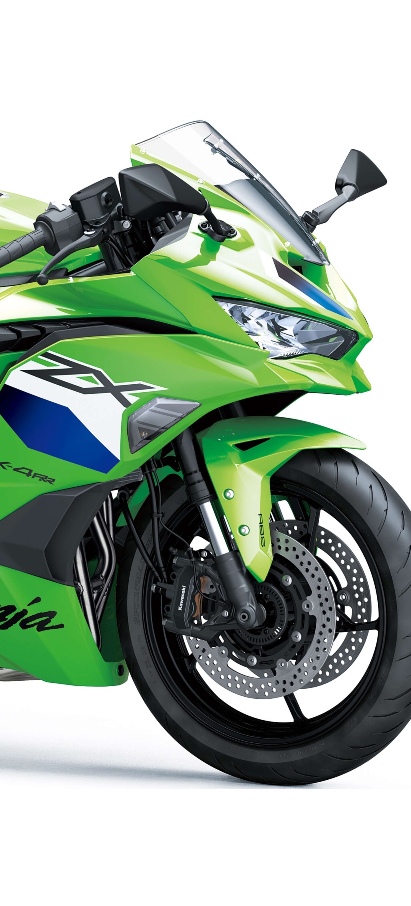 A high-detail rendering of the 2026 Kawasaki Ninja ZX-4RR motorcycle on a plain white background.