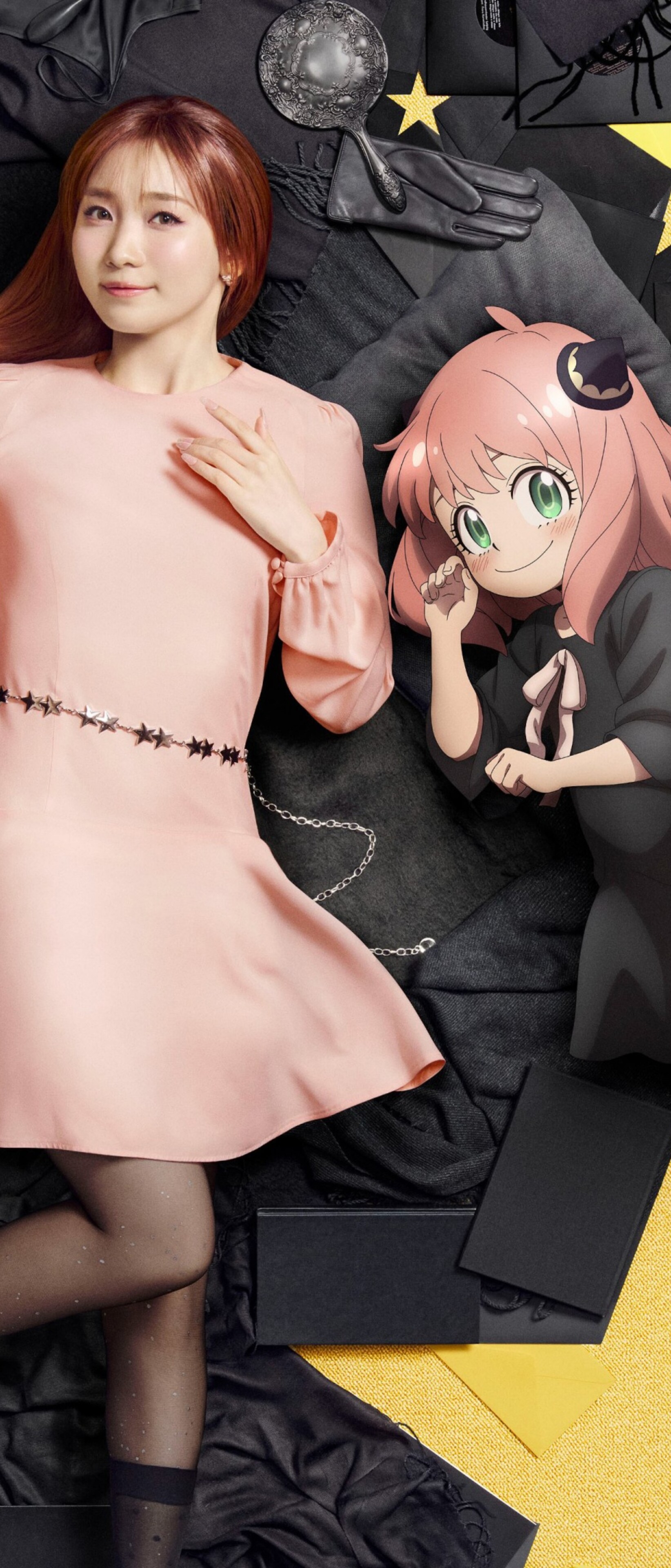 A detailed close-up portrait of Anya Forger from the anime Spy x Family.