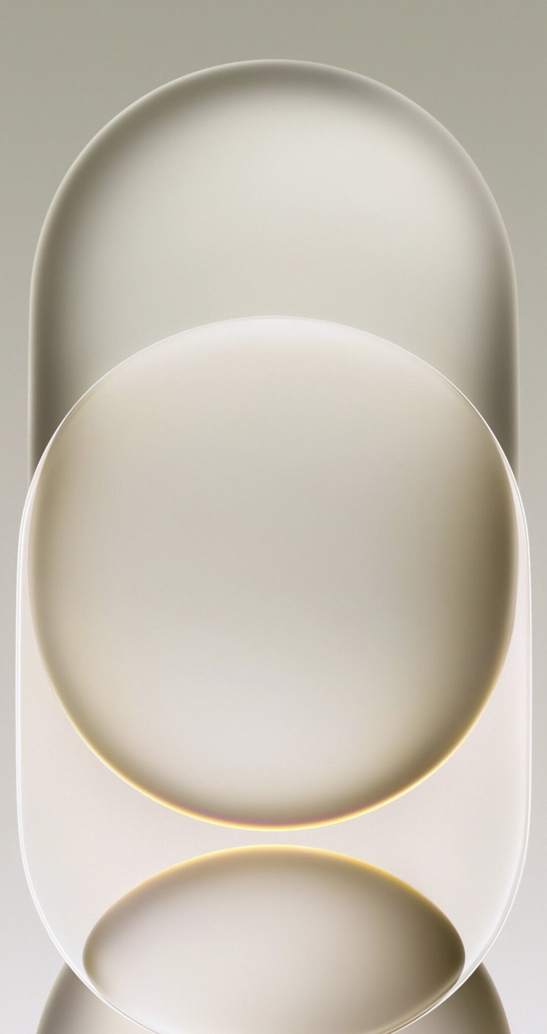 Overlapping translucent frosted glass geometric shapes on a colorful gradient background with a glossy finish.