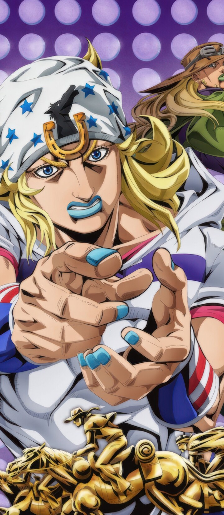 Johnny Joestar and Gyro Zeppeli from JoJo's Bizarre Adventure: Steel Ball Run