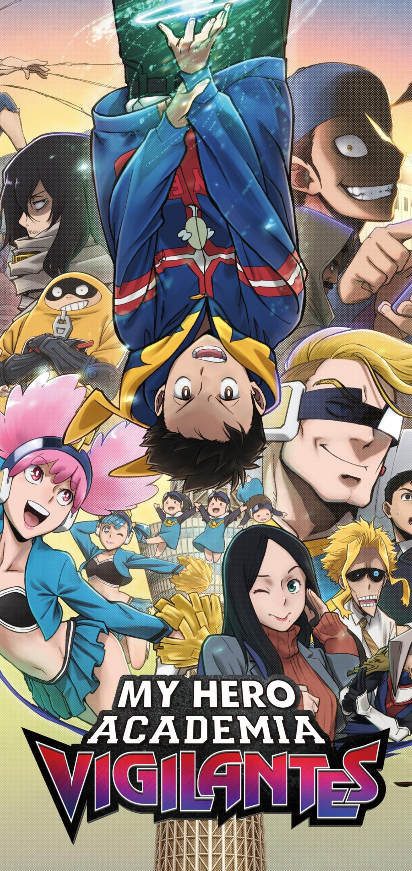 Anime poster of Koichi Haimawari and Knuckleduster from My Hero Academia: Vigilantes