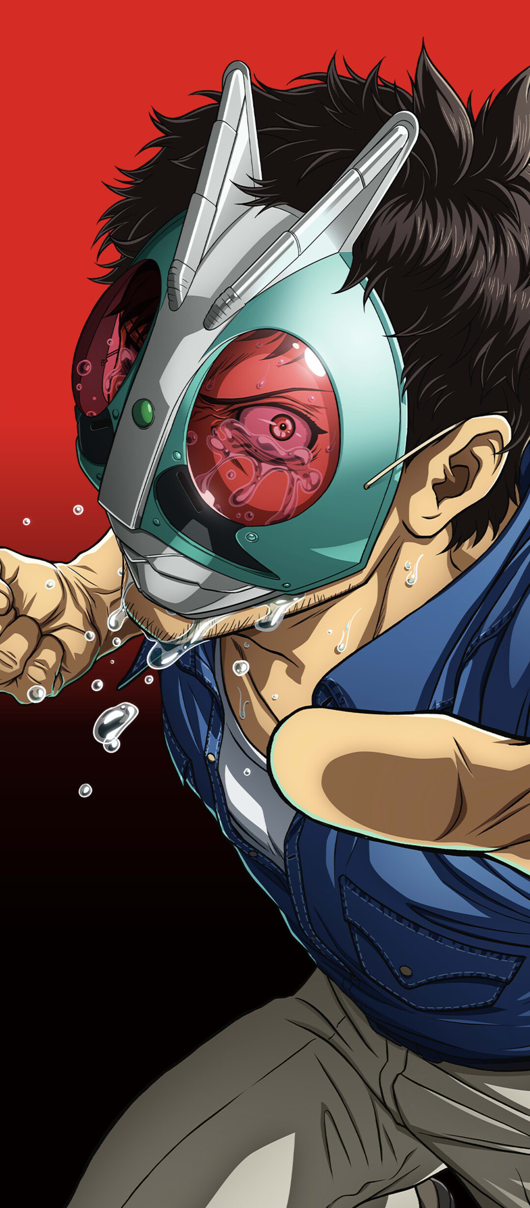 Anime poster featuring Tanzaburo Tojima from the series Tojima Wants to Be a Kamen Rider.