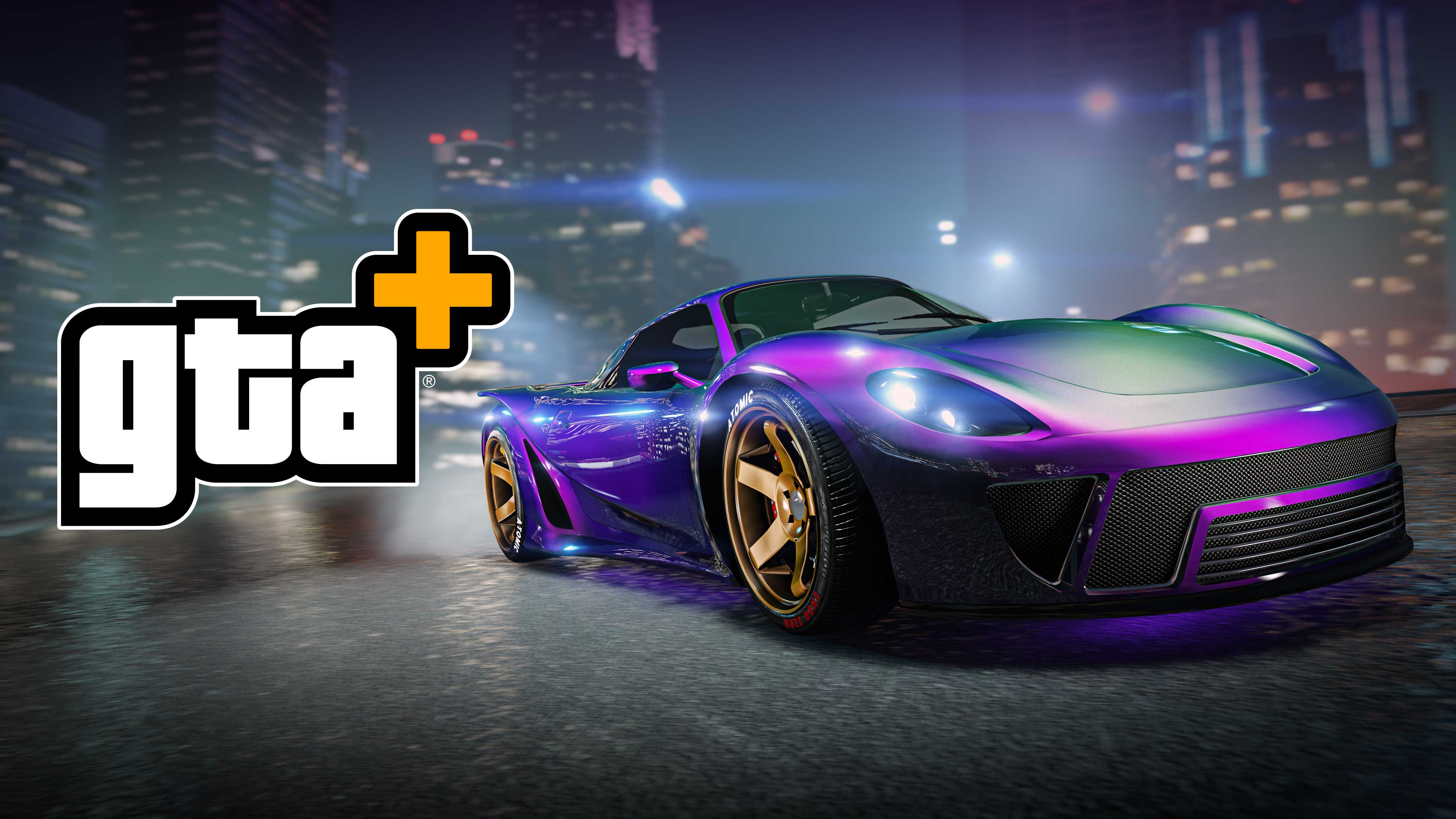 A futuristic hypercar parked in a neon-lit urban street, rendered in a high-contrast GTA-inspired digital art style.
