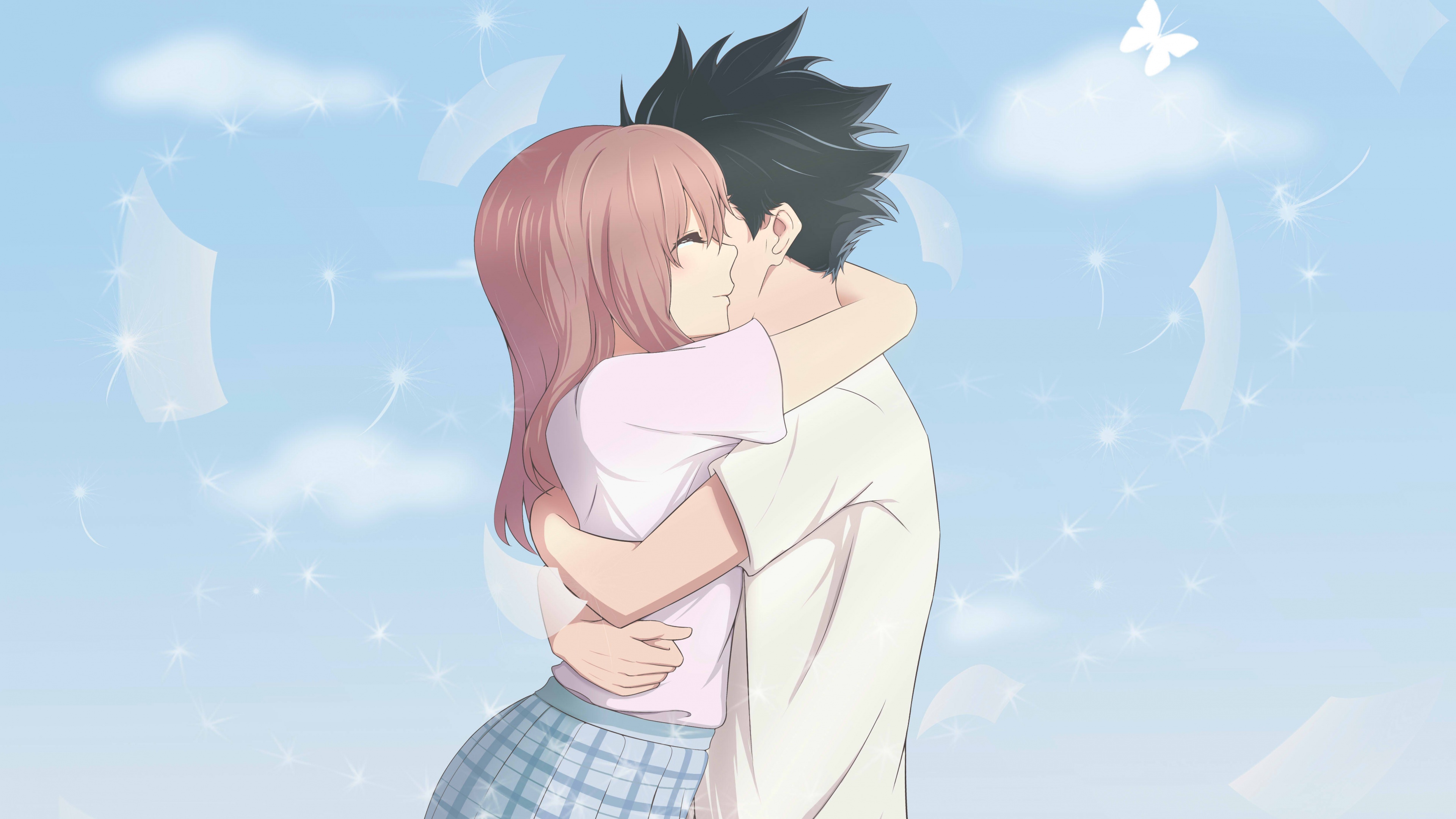 A romantic and tender scene featuring Shoya Ishida and Shouko Nishimiya from the anime Koe no Katachi.
