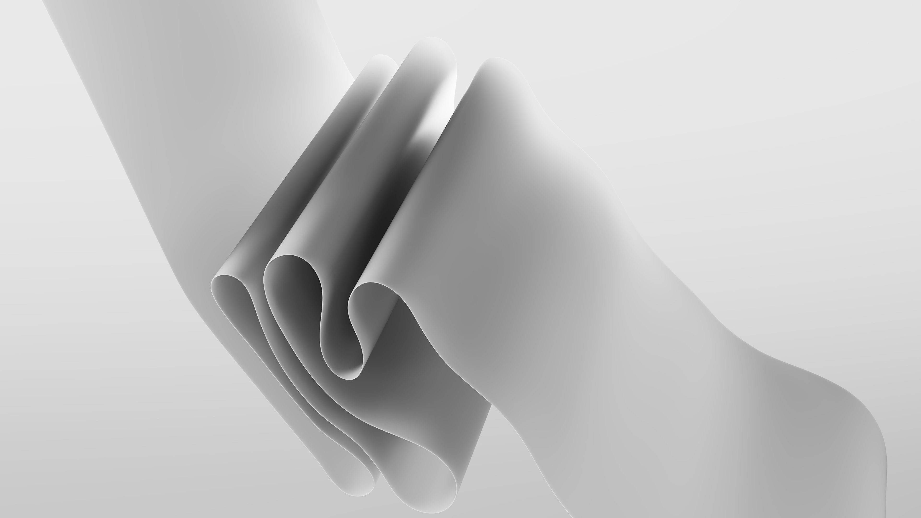 A minimalist, monochrome abstract design with simple geometric shapes in a Microsoft-inspired style.