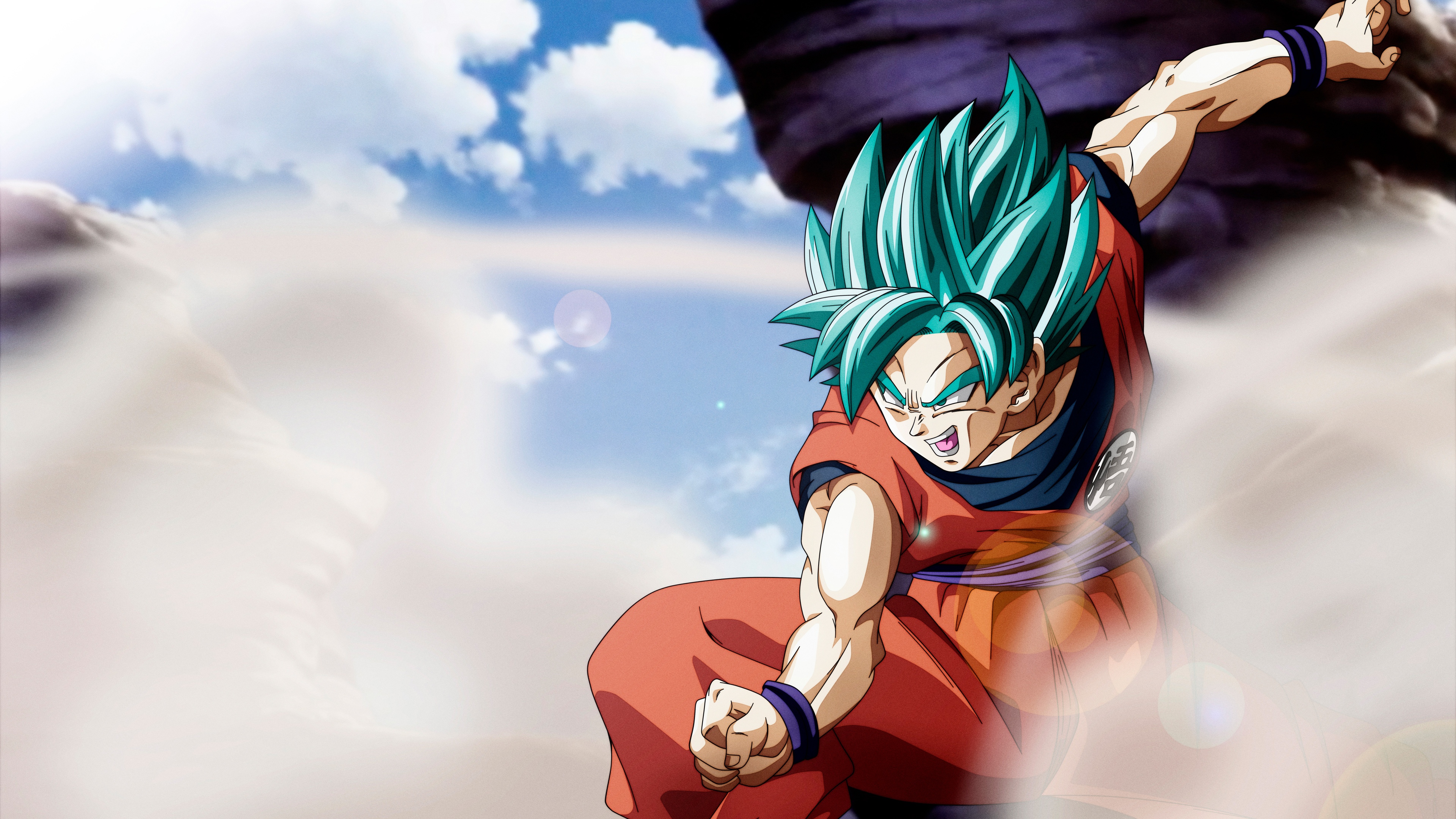 Goku in Super Saiyan Blue form, Dragon Ball FighterZ art style