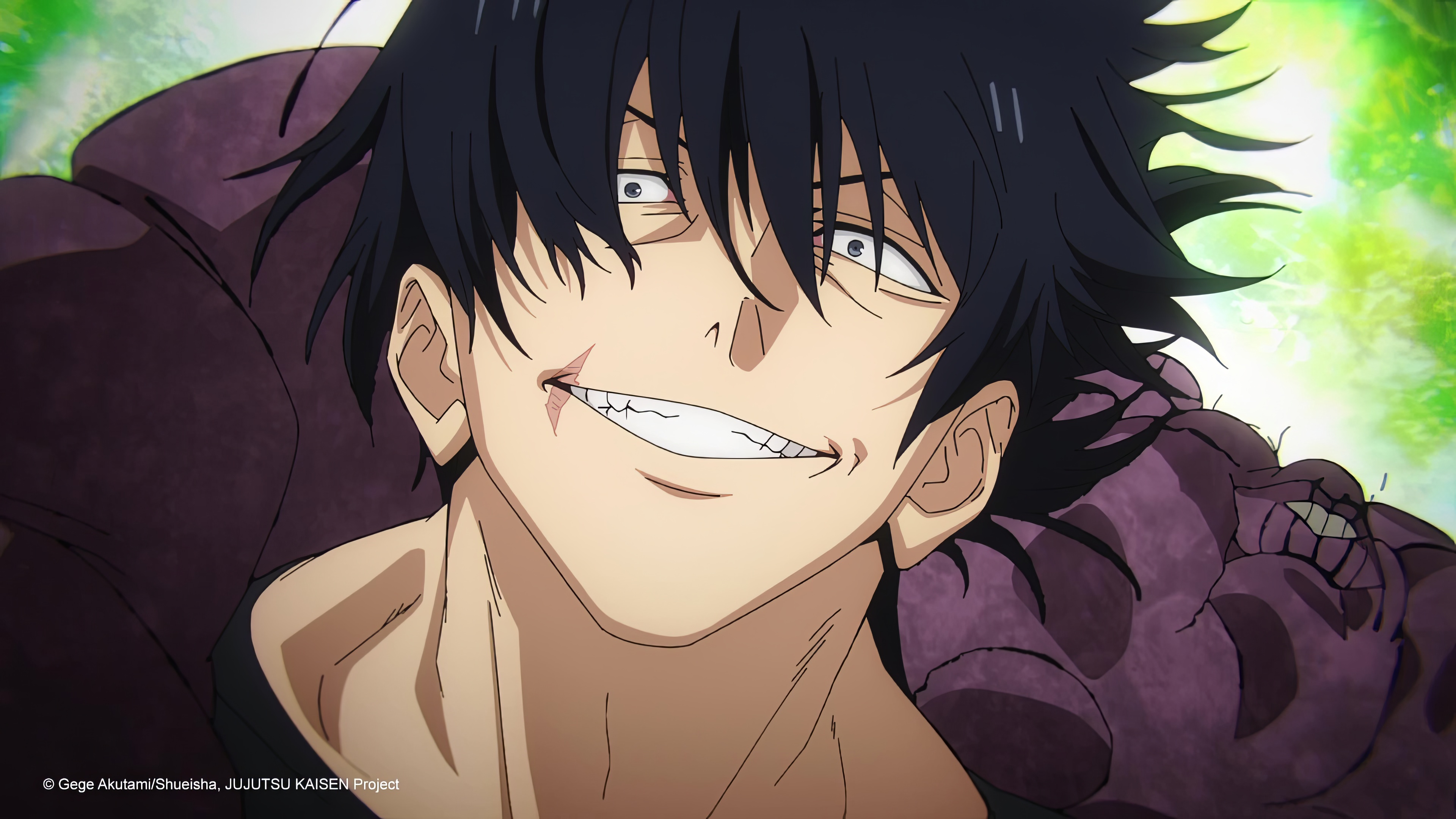 A portrait of Toji Fushiguro from the anime Jujutsu Kaisen
