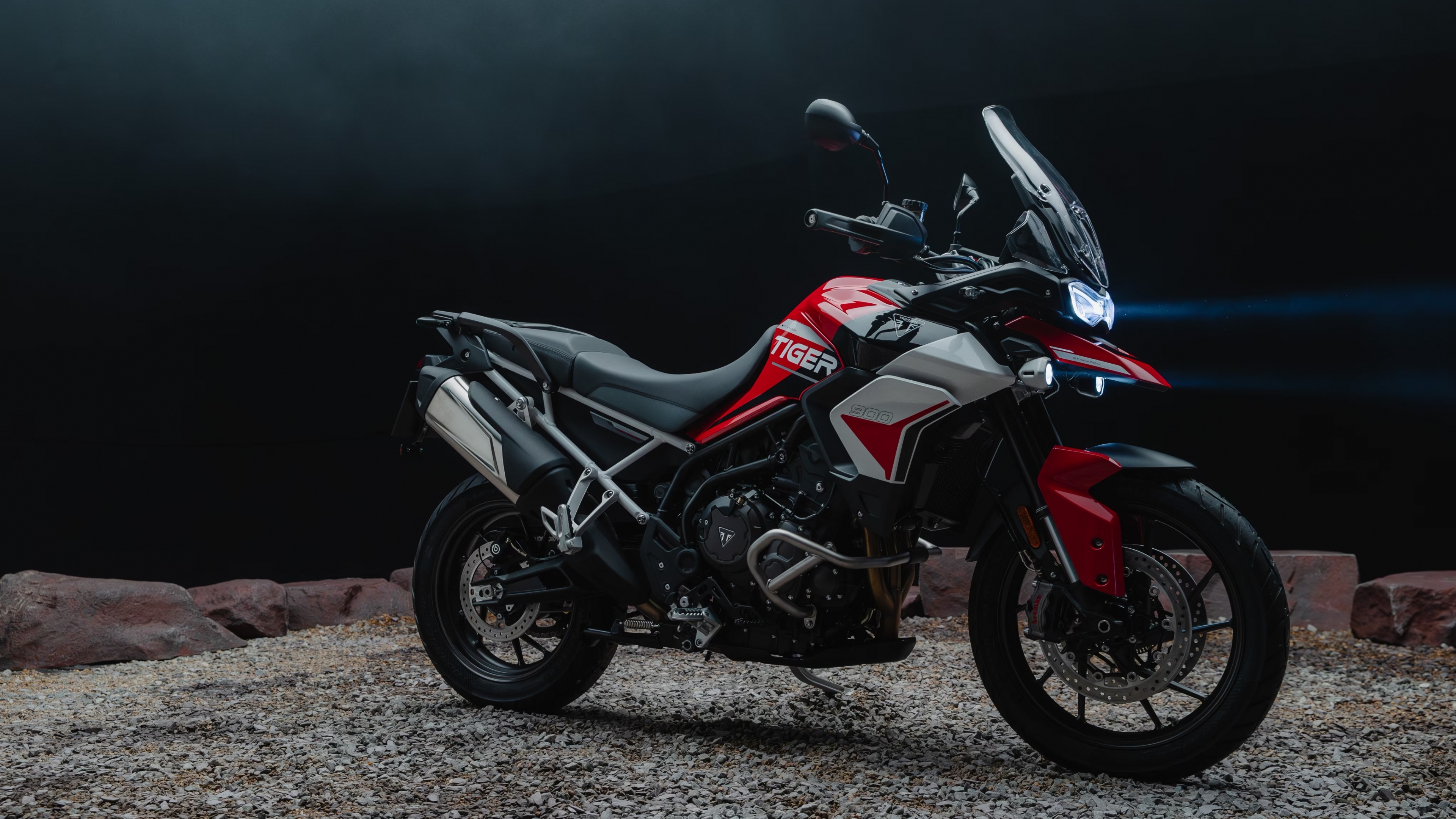 A detailed view of the 2023 Aragon Edition touring motorcycle, showcasing its modern aerodynamic frame and metallic finish.