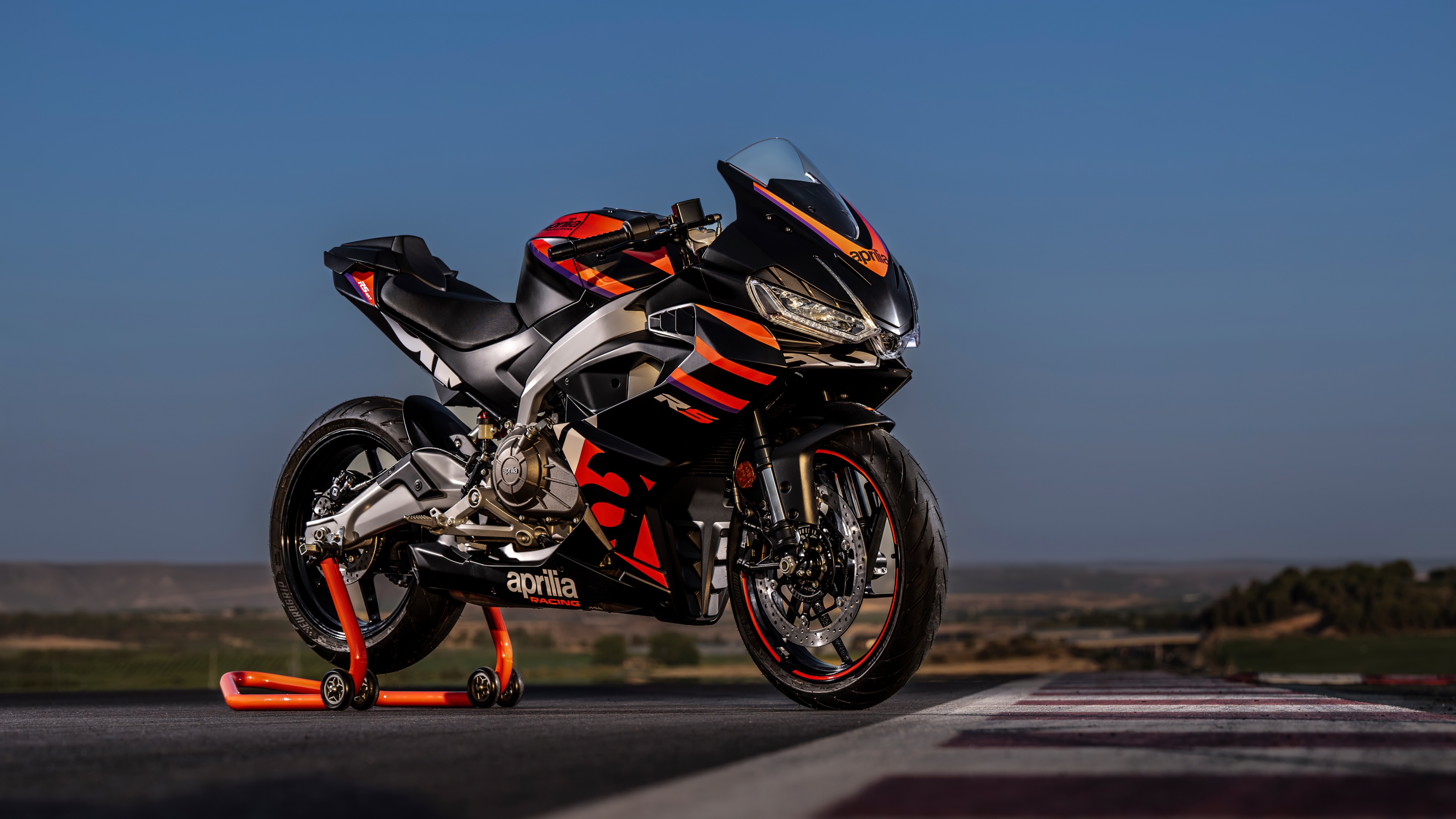 A high-detail 5K shot of a modern 2024 sports motorcycle featuring aerodynamic design and premium finishes.