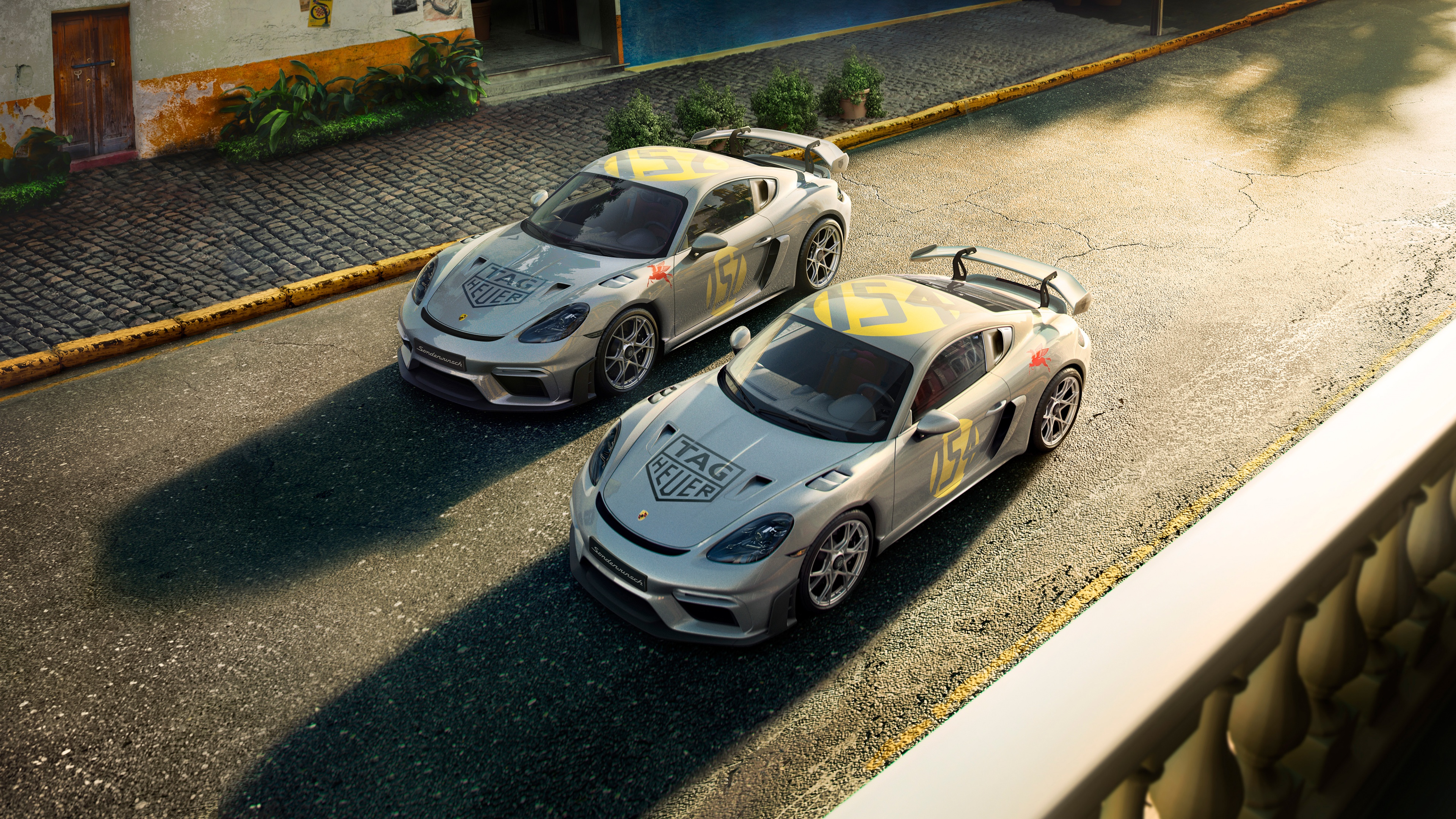 A detailed, high-definition view of the 2024 Porsche 718 Cayman GT4 RS showcasing its sleek design.