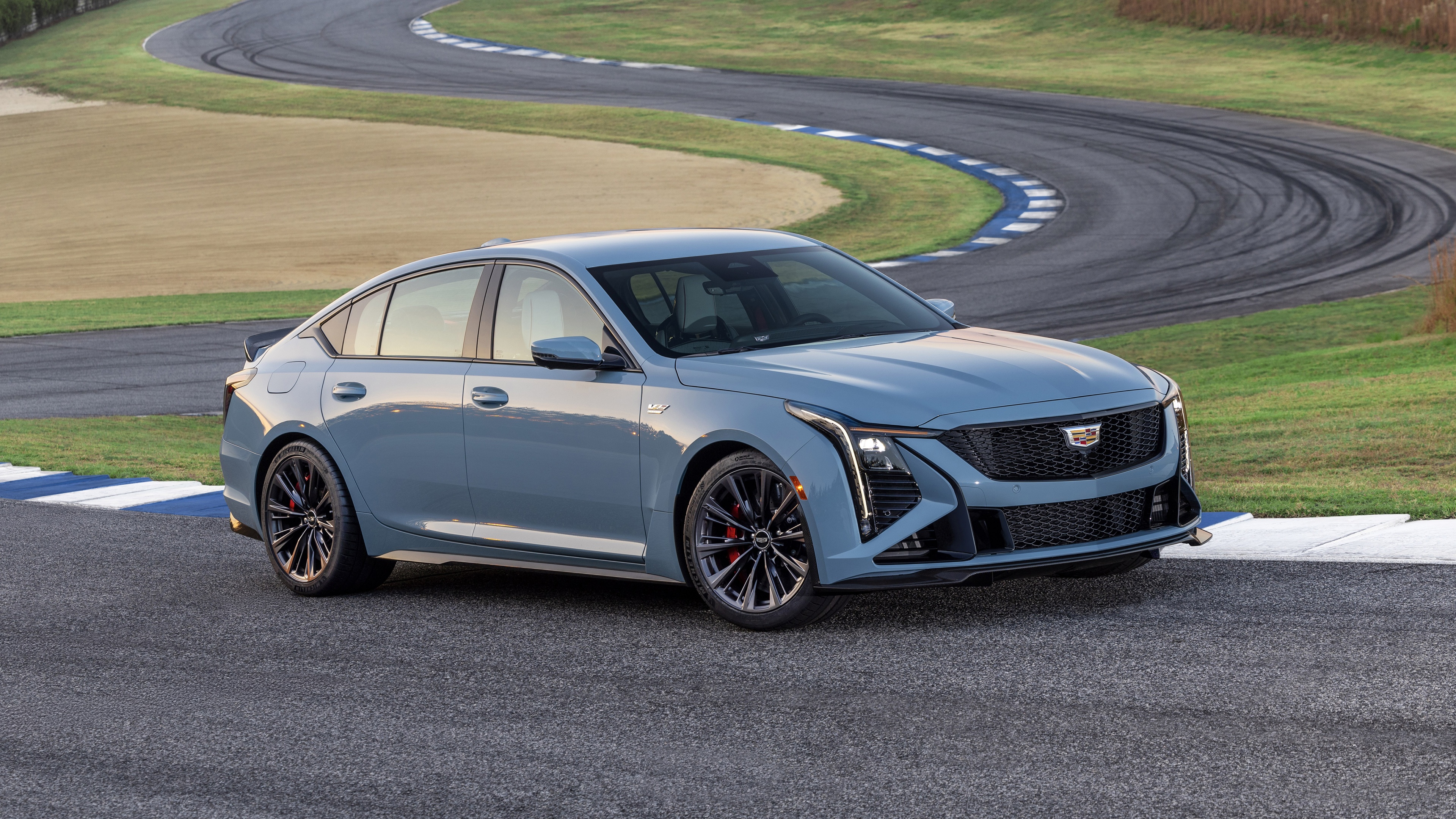 A high-resolution, detailed shot of the 2025 Cadillac CT5-V Blackwing luxury sports sedan.