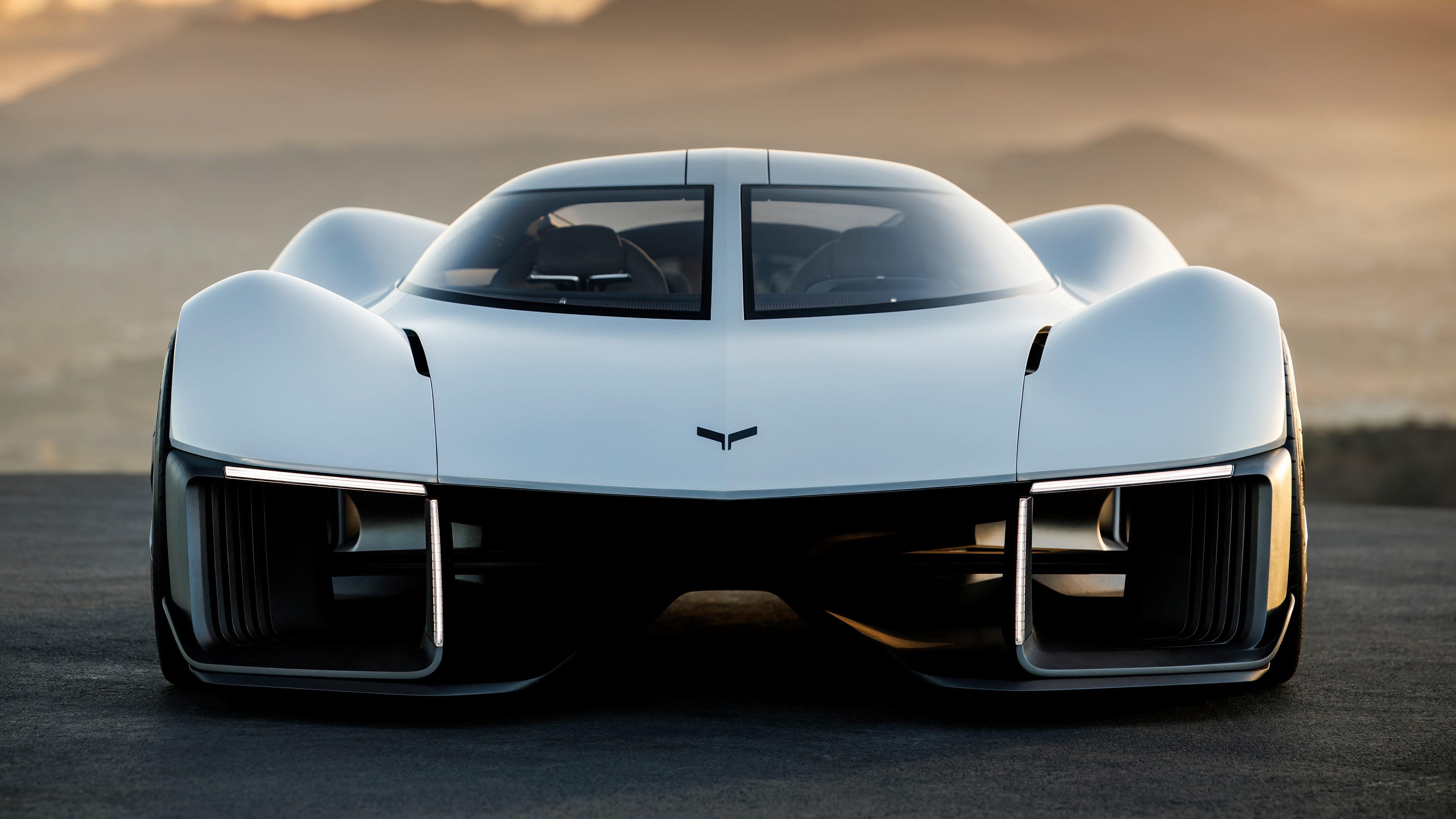 A futuristic 2025 Chevrolet Corvette Concept electric supercar with sleek aerodynamic bodywork and modern design elements.