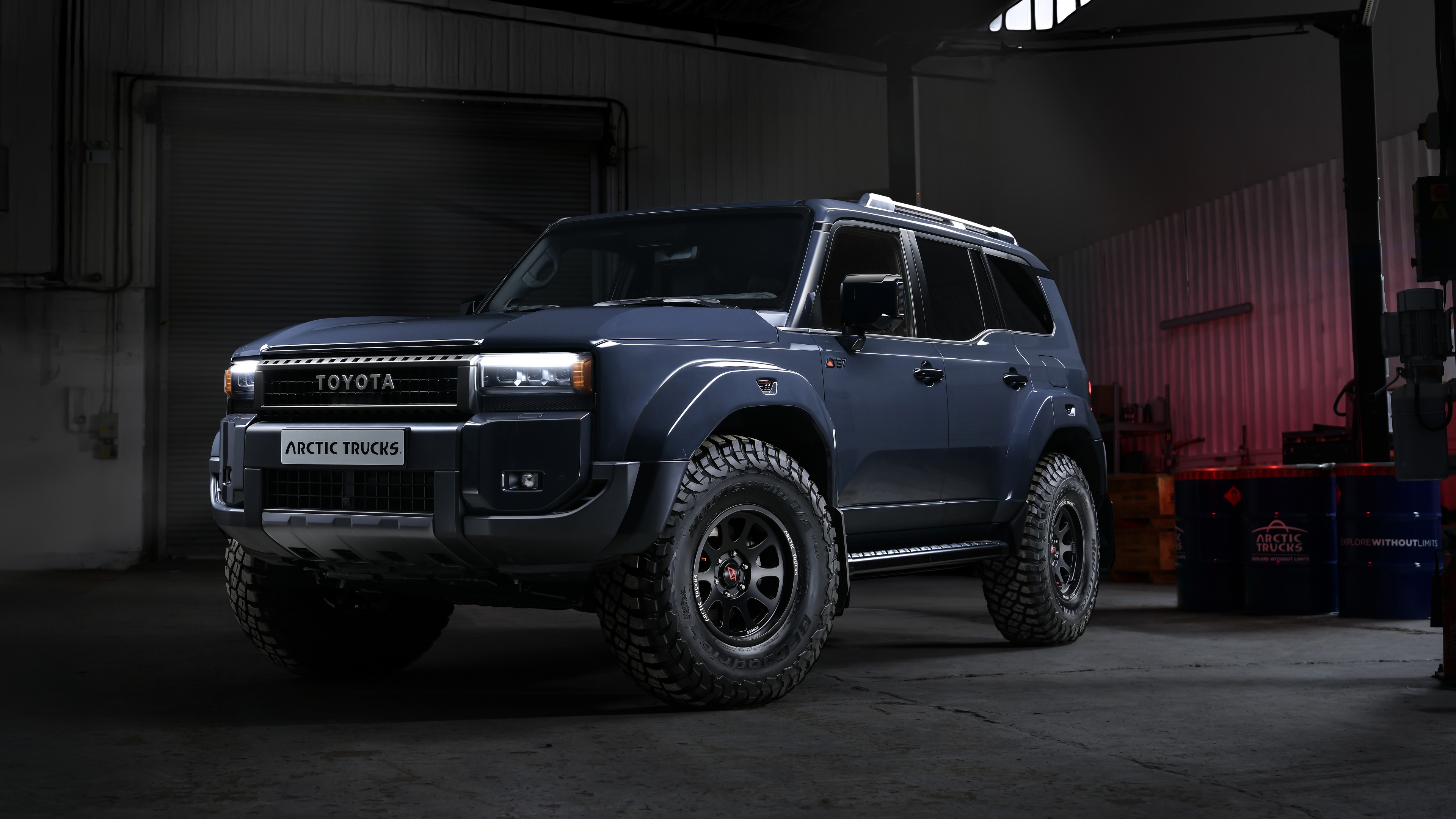 A high-definition, detailed view of the 2025 Toyota Land Cruiser Prado SUV in stunning 8K resolution