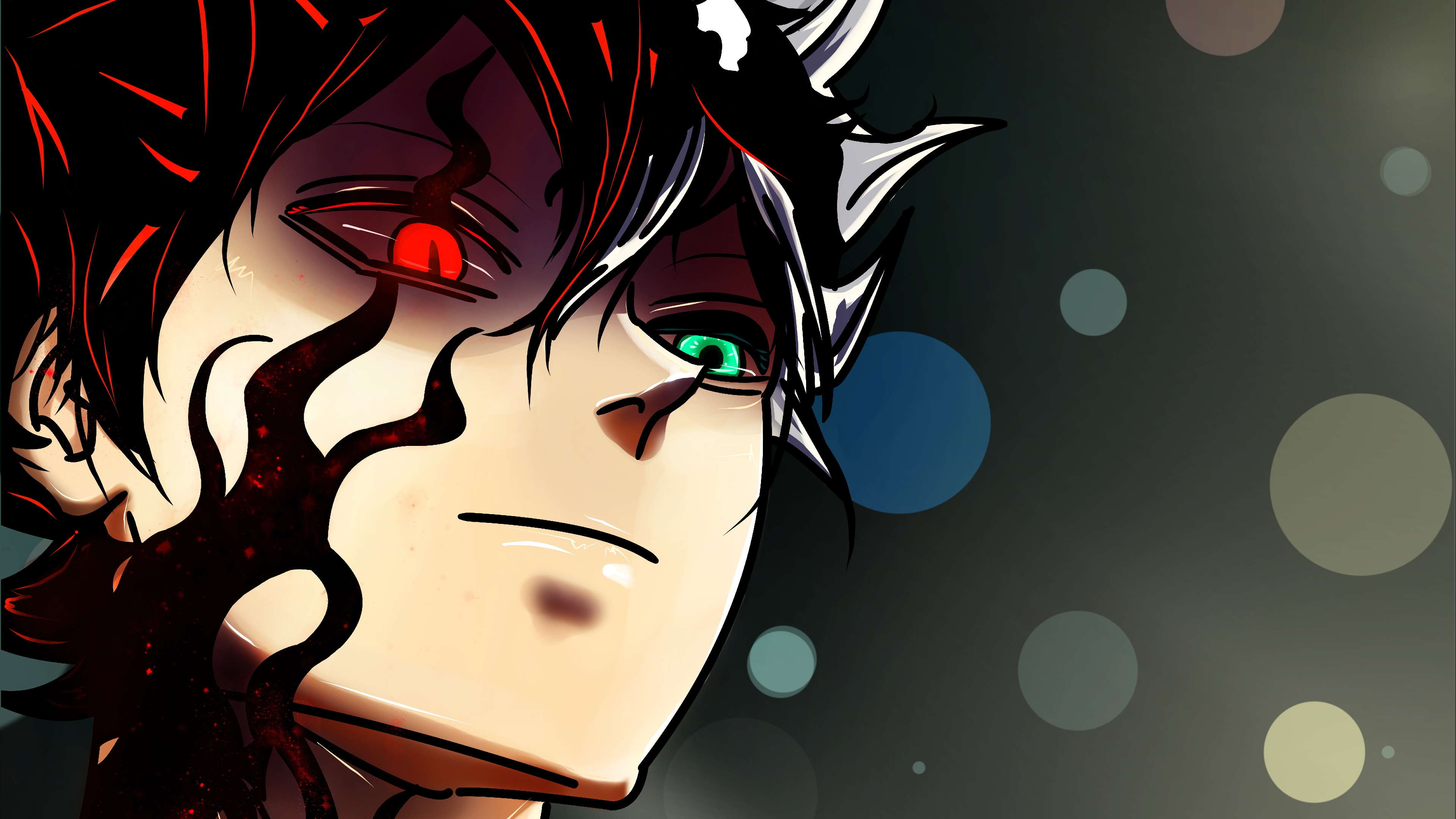 A detailed character artwork of Asta from the anime series Black Clover.