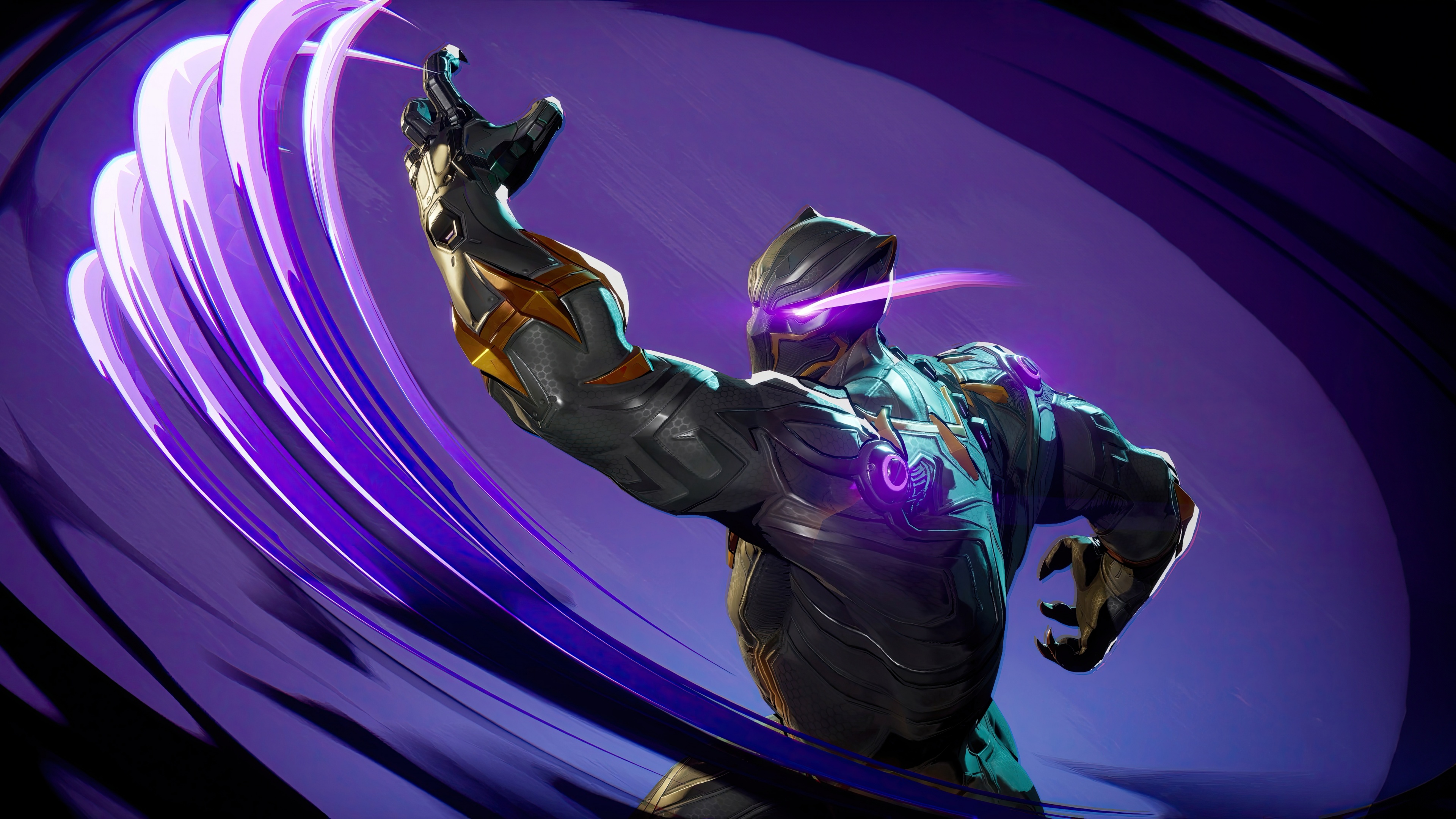 Black Panther from Marvel Rivals posing in his iconic sleek black suit.