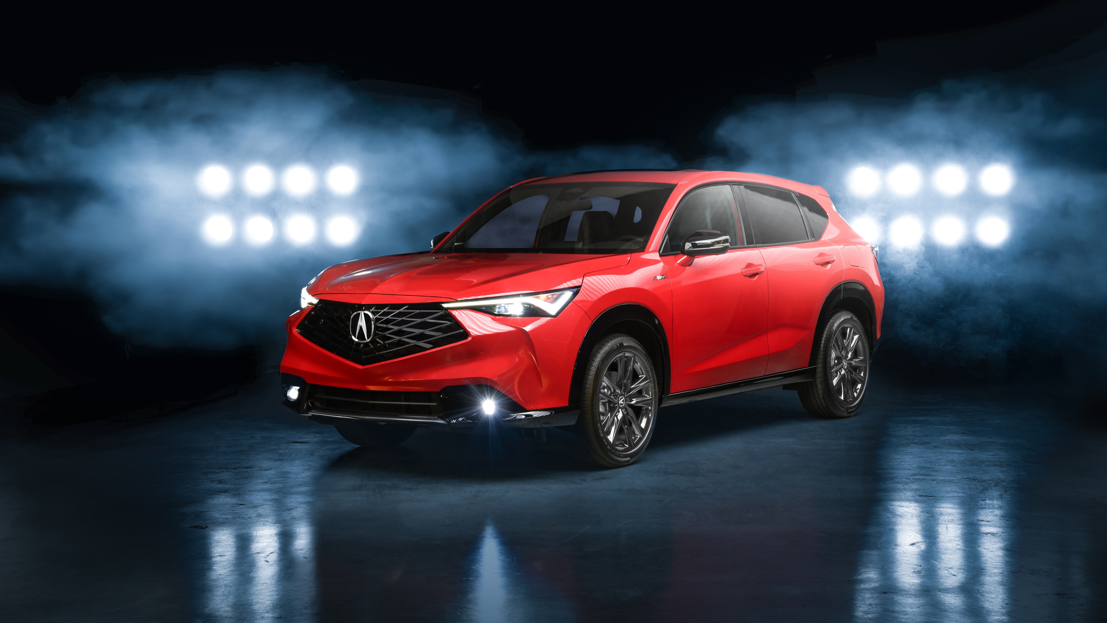 A collection of sleek, modern red luxury sports cars with futuristic designs in a high-resolution 8K setting.