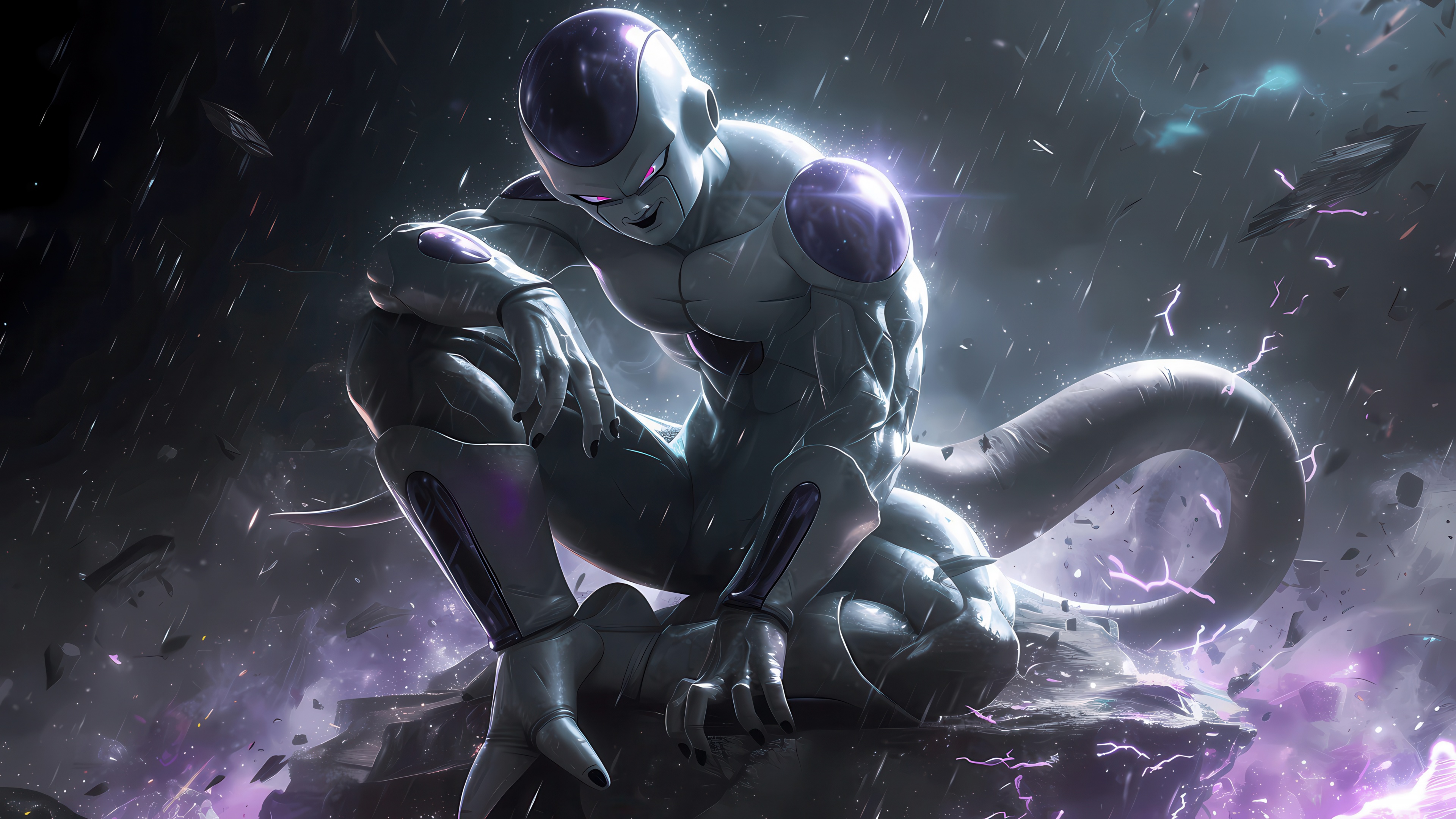 A cinematic and detailed portrait of Frieza from Dragon Ball