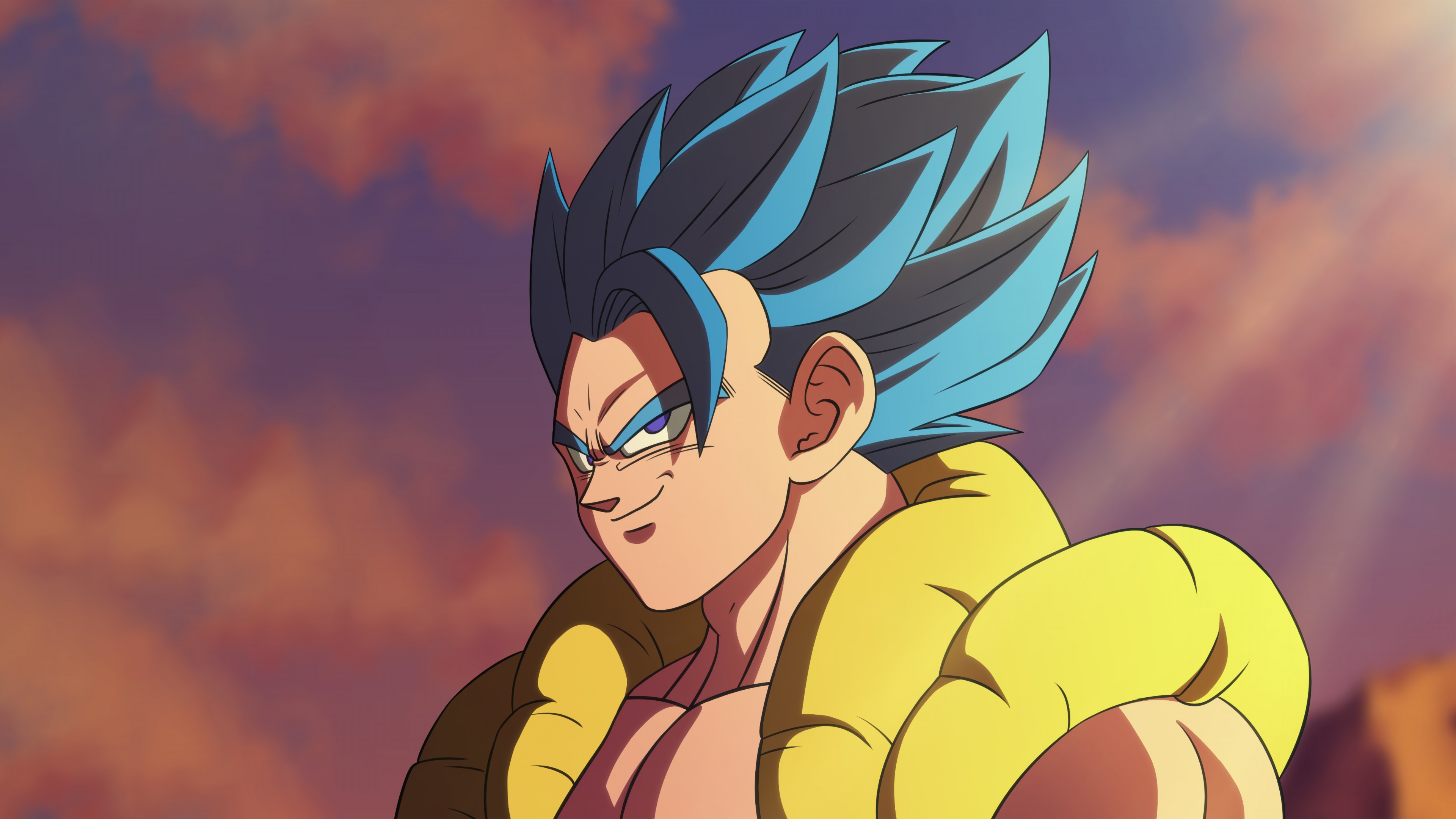 A highly detailed, cinematic portrayal of Gogeta from Dragon Ball Z.