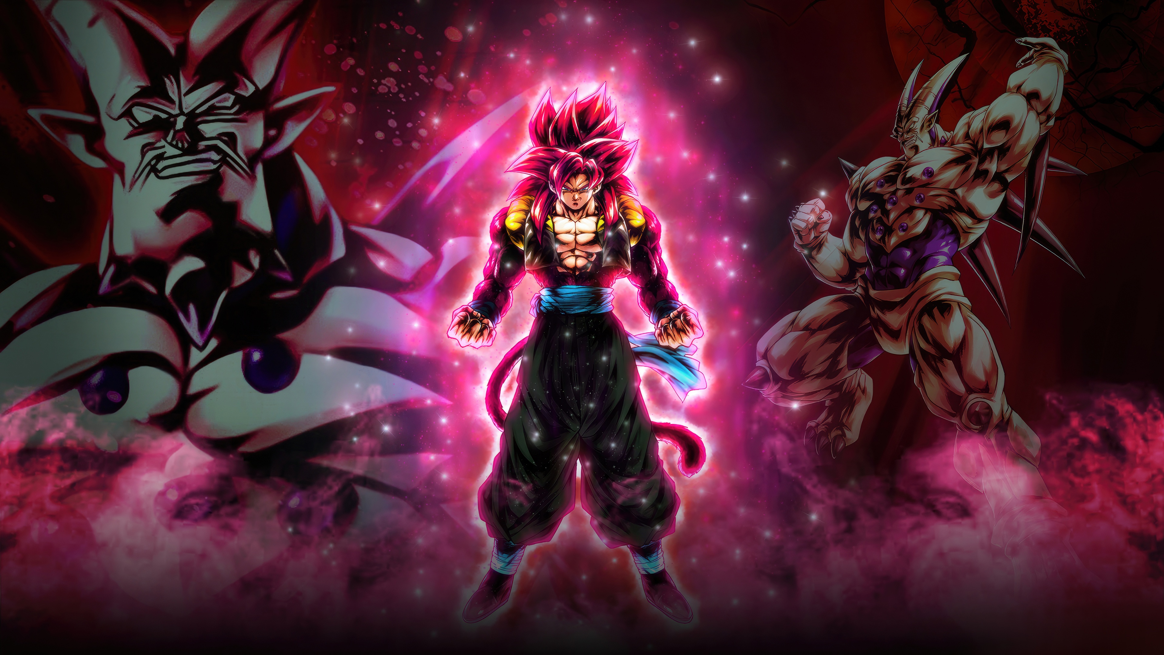 A high-resolution 5K rendering of the character Gogeta from Dragon Ball Z.