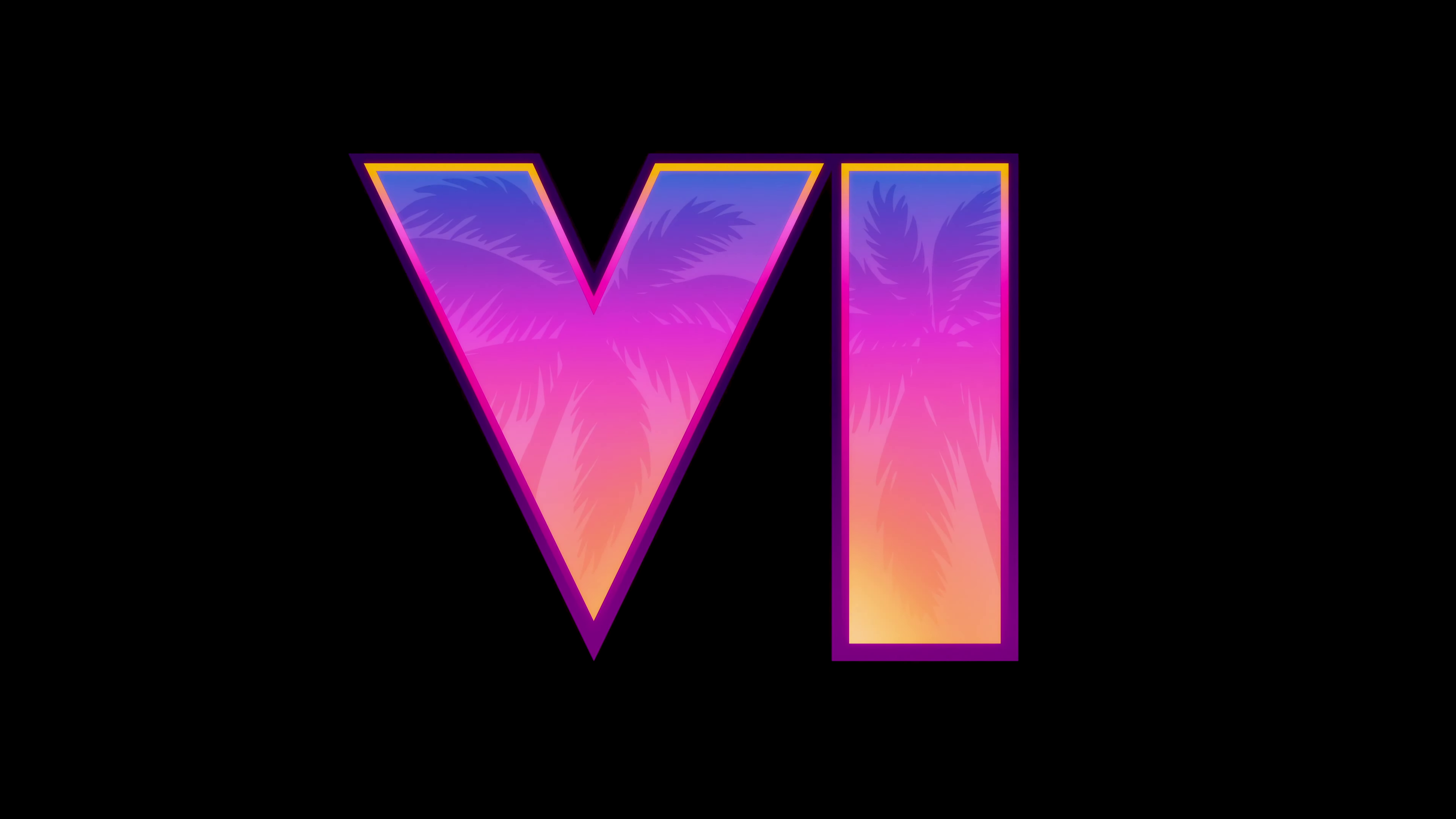 The Grand Theft Auto VI official logo on a solid black background.
