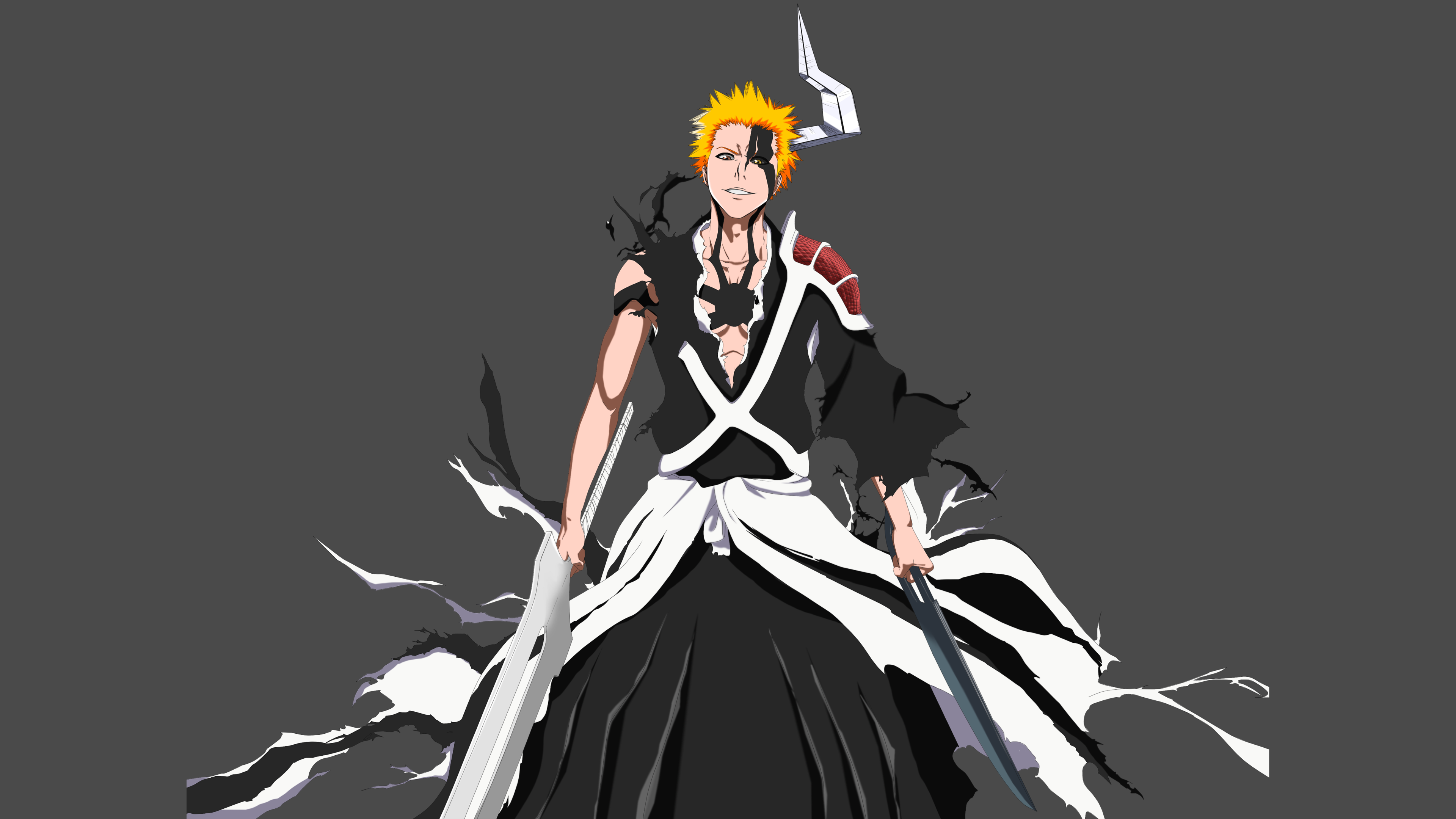 Ichigo Kurosaki from Bleach: Thousand-Year Blood War standing against a grey background