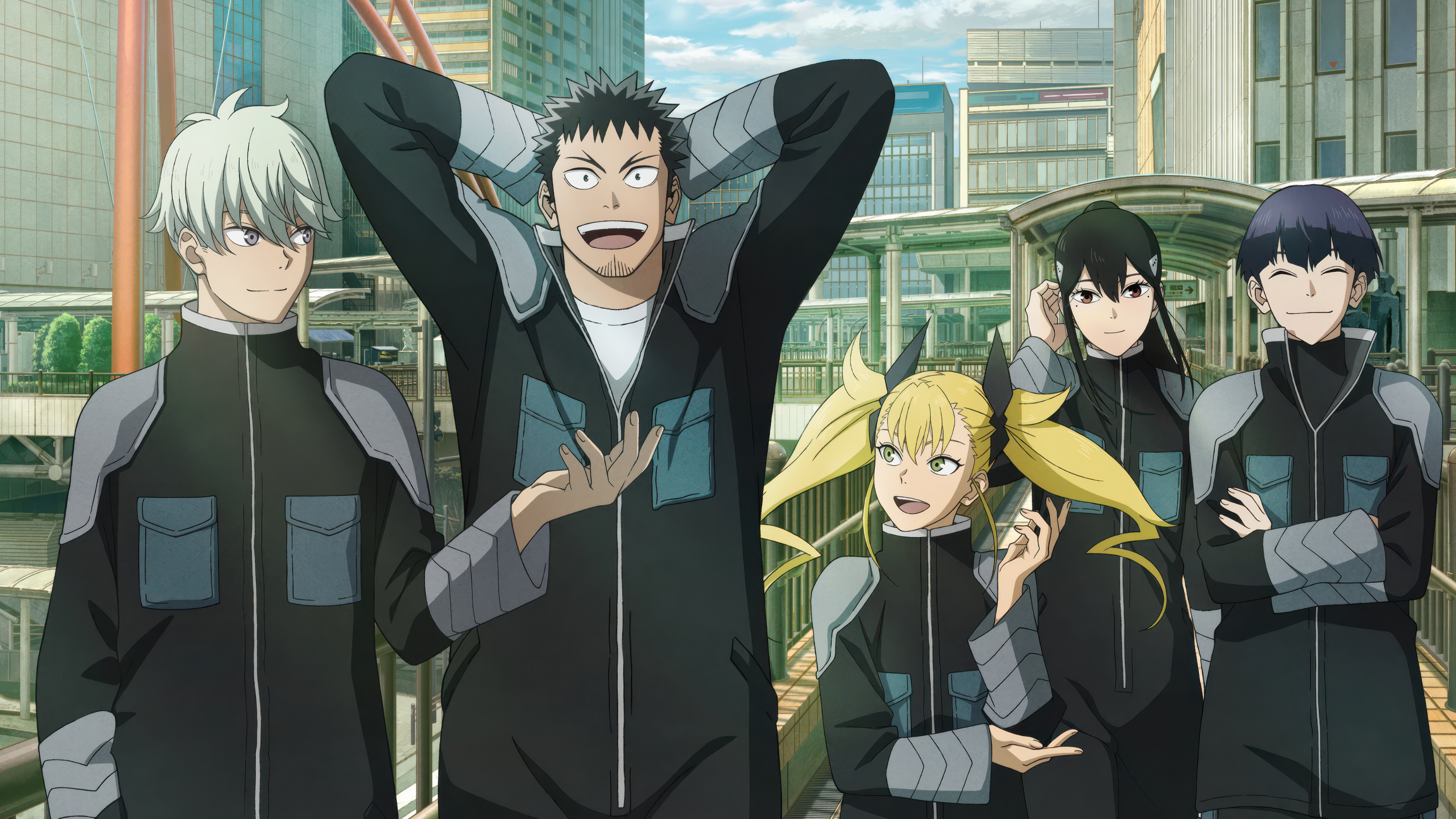 Character art of Kafka Hibino from the anime series Kaiju No. 8.
