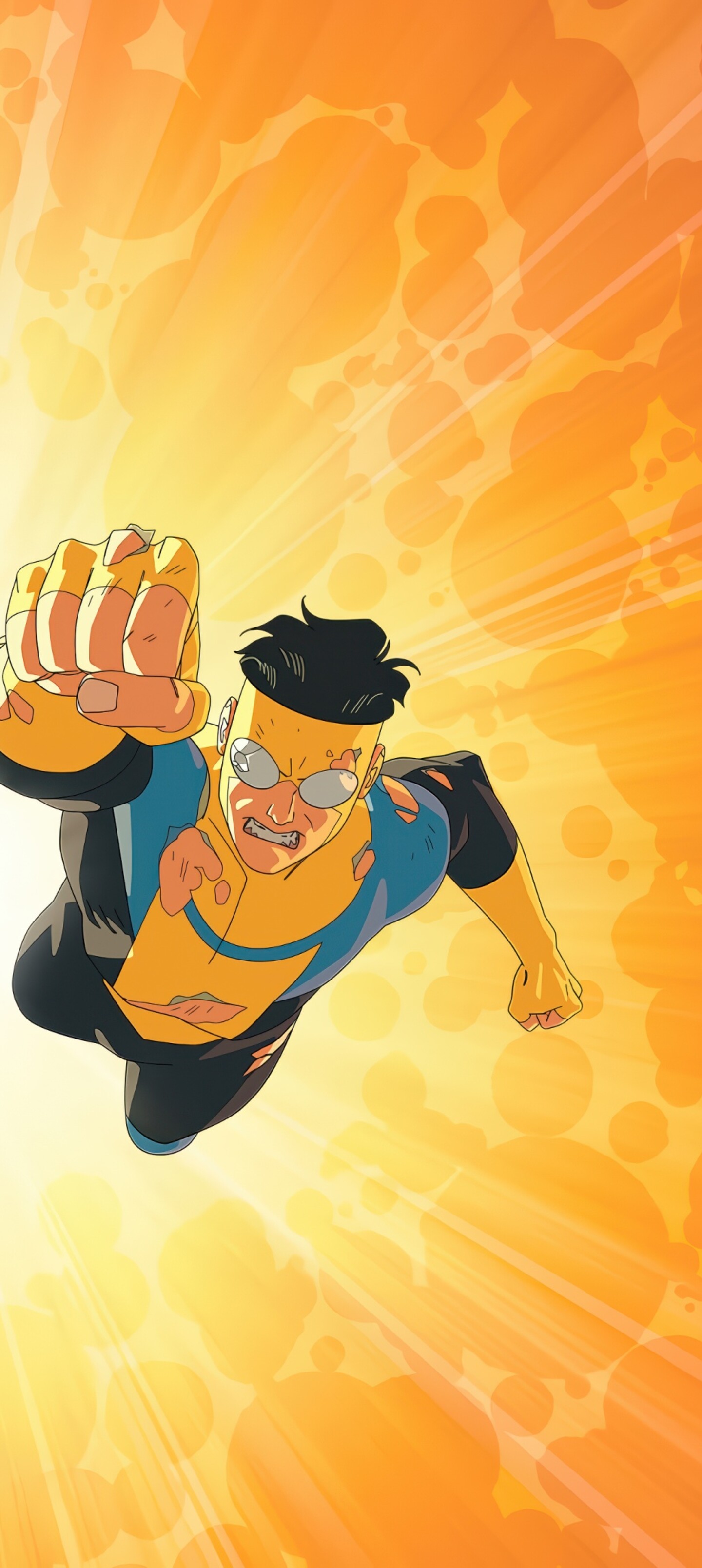 A dramatic confrontation between Mark Grayson and Omni-Man from the animated series Invincible.