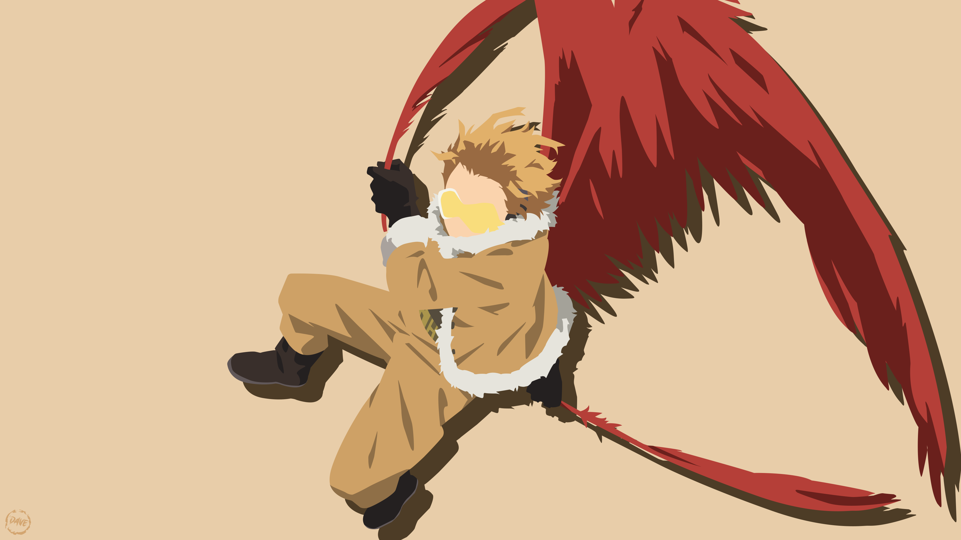 An anime-style illustration featuring a soft pastel yellow color palette inspired by My Hero Academia.
