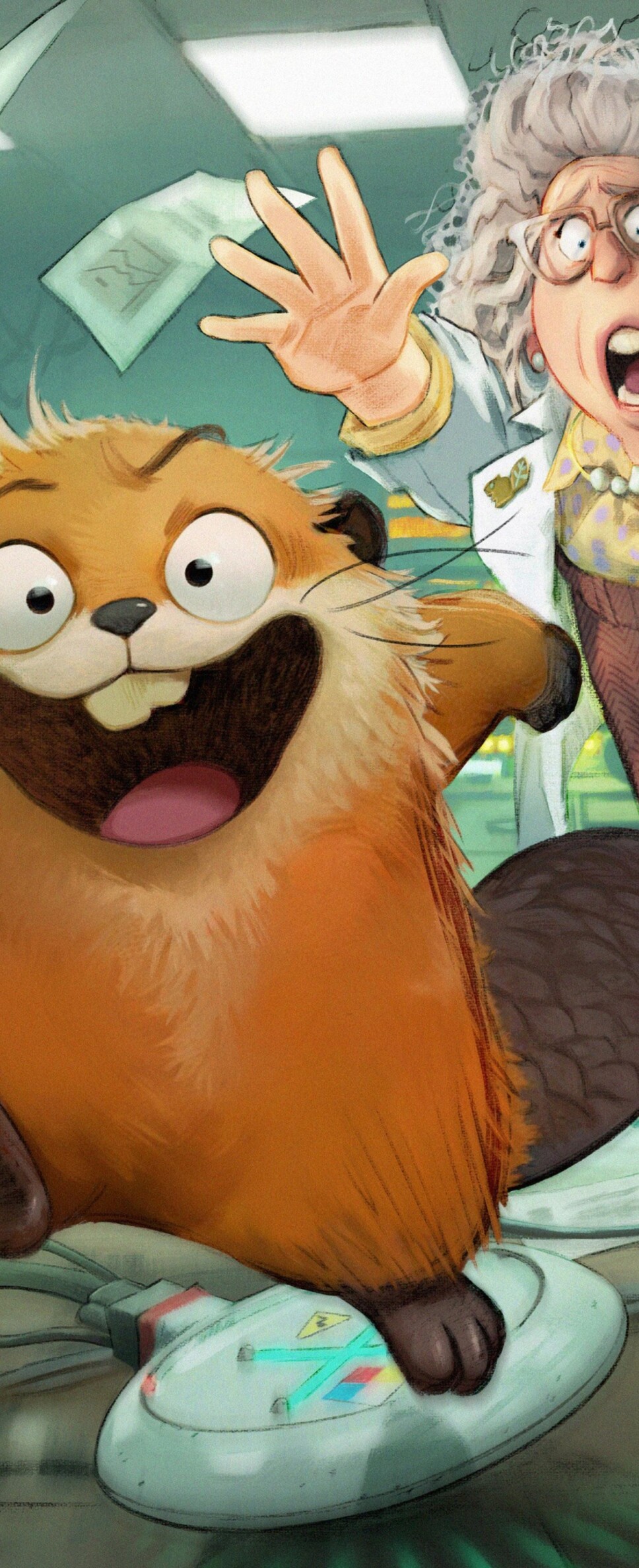 A detailed character illustration from the Pixar movie Hoppers (2026) featuring vibrant animation and cinematic lighting.