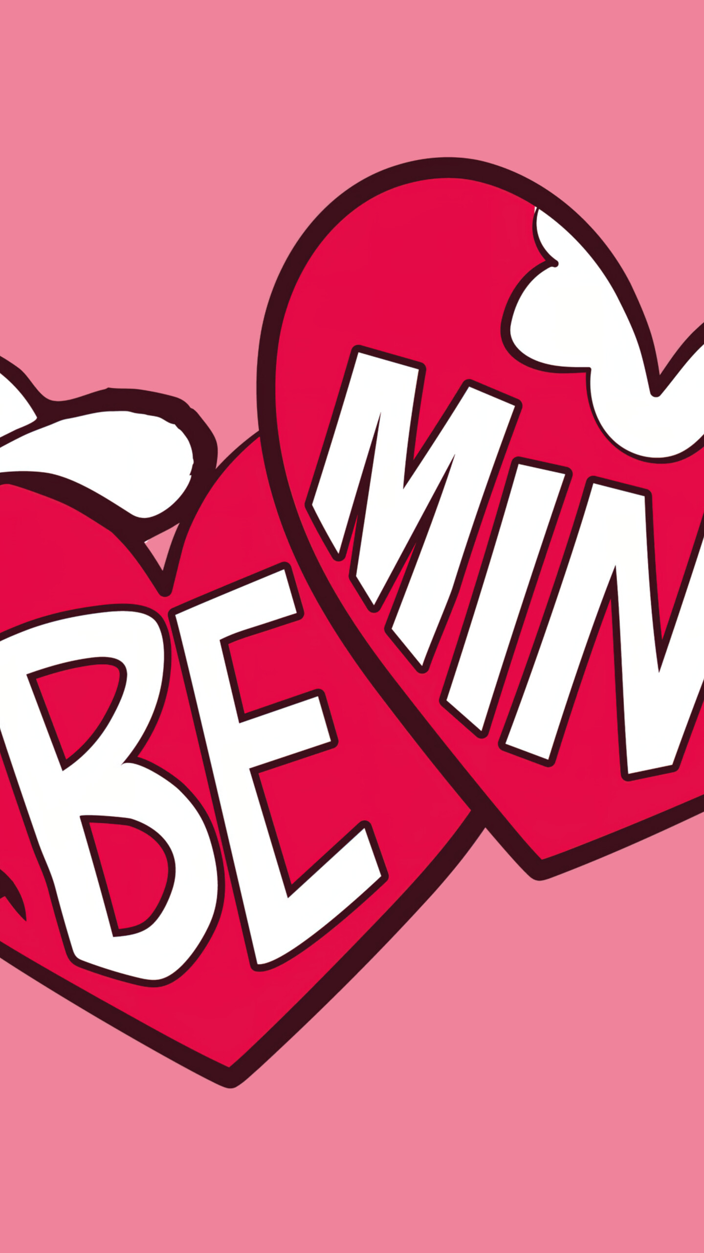 Popeye the Sailor Man surrounded by floating red hearts on a pink background for a Valentine's Day theme.