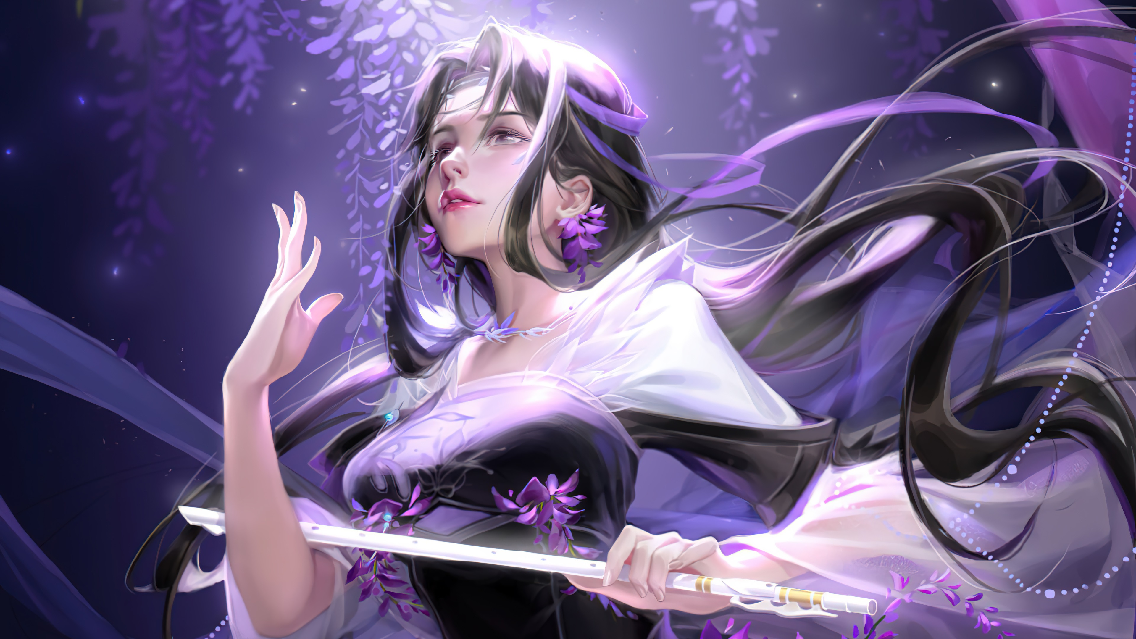 Shinobu Kocha from Demon Slayer: Kimetsu no Yaiba wearing her iconic butterfly-patterned haori.